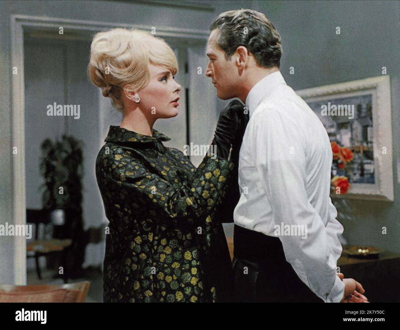 Elke Sommer & Paul Newman Film: Il Premio (USA 1963) personaggi: Inger Lisa Andersson & Andrew Craig regista: Mark Robson 25 dicembre 1963 **AVVERTENZA** questa fotografia è solo per uso editoriale ed è copyright di MGM e/o del fotografo assegnato dalla Film o dalla Production Company e può essere riprodotta solo da pubblicazioni in concomitanza con la promozione del film di cui sopra. È richiesto un credito obbligatorio a MGM. Il fotografo deve essere accreditato anche quando è noto. Nessun uso commerciale può essere concesso senza autorizzazione scritta da parte della Film Company. Foto Stock