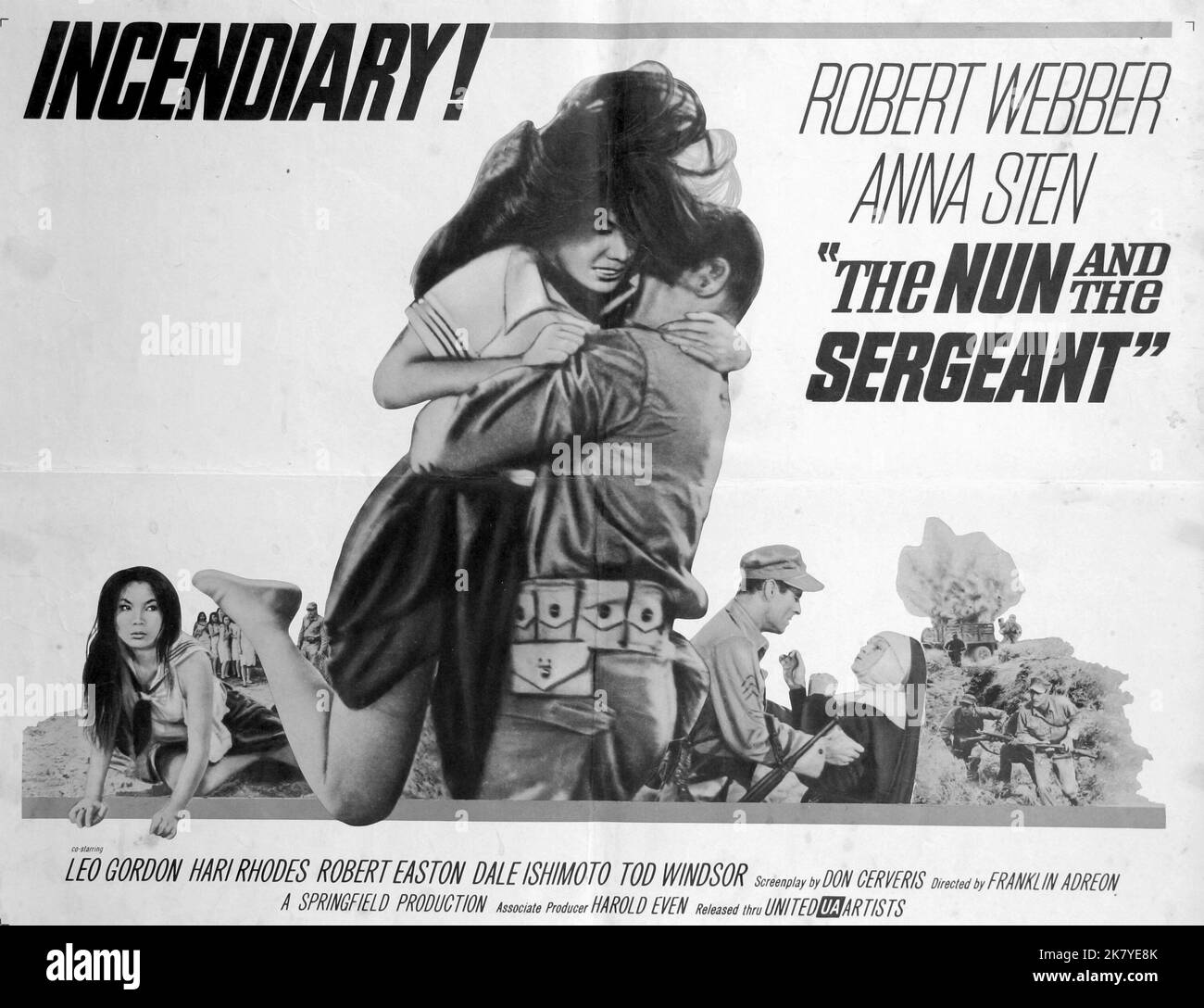Film poster Film la monaca e il sergente (1962) regista: Franklin Adreon 01 gennaio 1962 **ATTENZIONE** questa fotografia è solo per uso editoriale ed è copyright di ARTISTI UNITI e/o del fotografo assegnato dalla Film o Production Company e può essere riprodotta solo da pubblicazioni in concomitanza con la promozione del suddetto film. È richiesto un credito obbligatorio per GLI ARTISTI UNITI. Il fotografo deve essere accreditato anche se conosciuto. Nessun uso commerciale può essere concesso senza l'autorizzazione scritta di The Film Company. Foto Stock