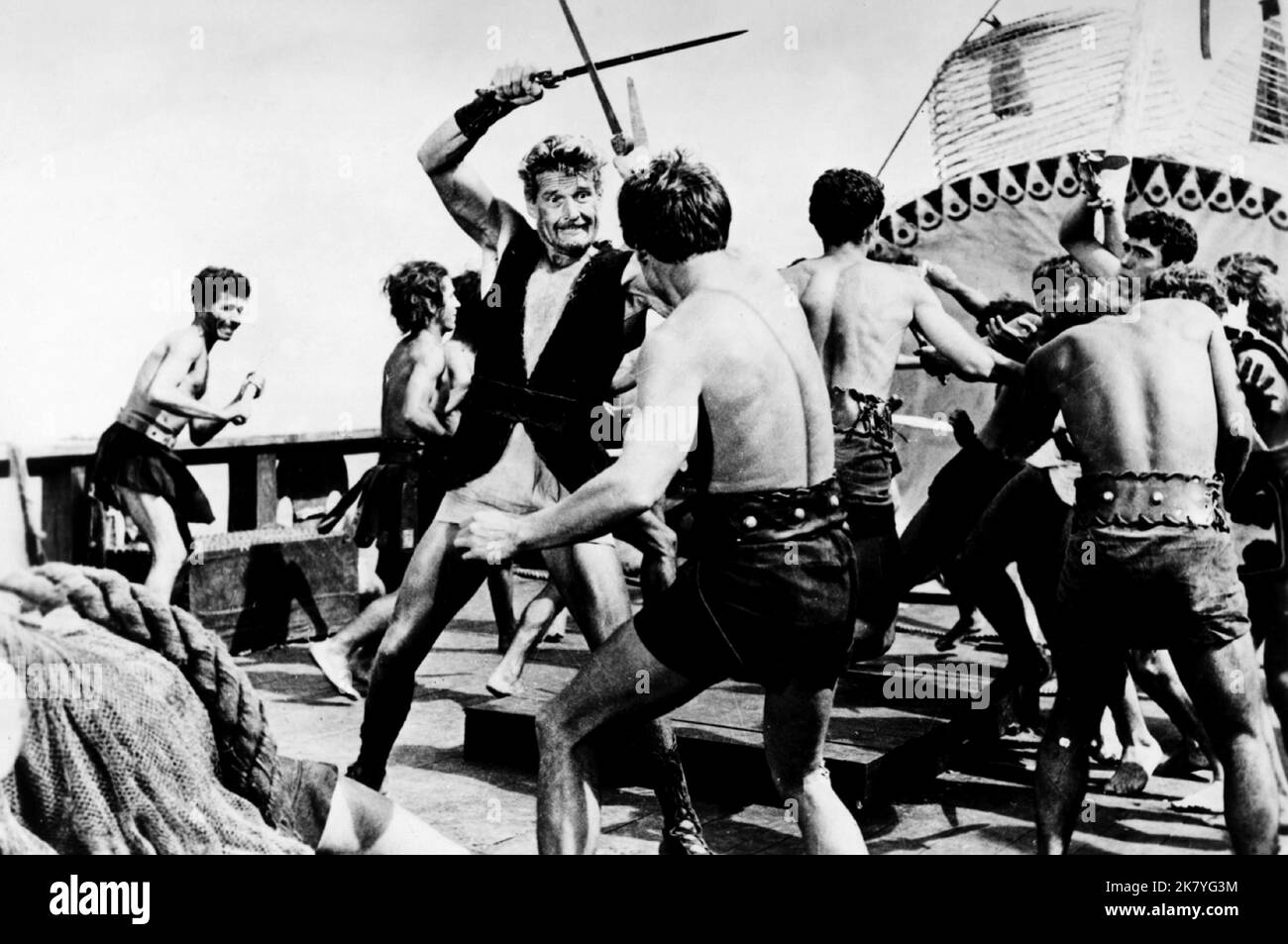 Scena con & Georges Marchal Film Ulisse contro Ercole (1963) personaggi: CON &Ulisse regista: Mario Caiano 01 maggio 1961 **ATTENZIONE** questa fotografia è a uso esclusivamente editoriale ed è copyright di CCM e/o fotografo assegnato dalla Film o Production Company e può essere riprodotta solo da pubblicazioni in concomitanza con la promozione del suddetto Film. È richiesto un credito obbligatorio a CCM. Il fotografo deve essere accreditato anche se conosciuto. Nessun uso commerciale può essere concesso senza l'autorizzazione scritta di The Film Company. Foto Stock