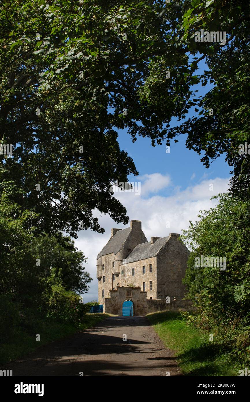Castello scozzese MidHope a Edimburgo. Localizzazione della serie televisiva Outlander Foto Stock