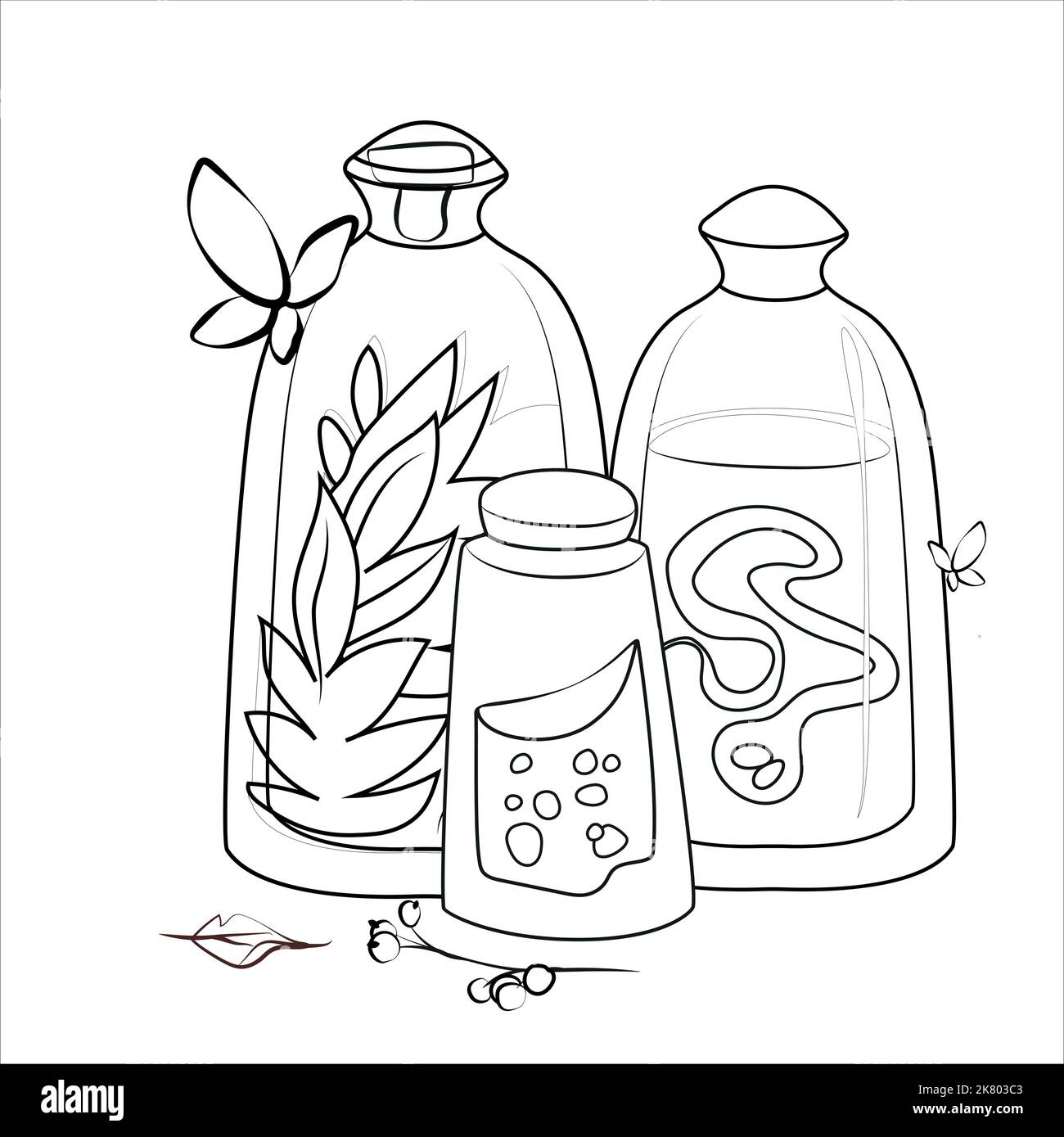 Trucco o trattare la pagina da colorare. Pagina da colorare di Halloween per i bambini. Cartoon bambini in costumi di Halloween. Illustrazione vettoriale Illustrazione Vettoriale