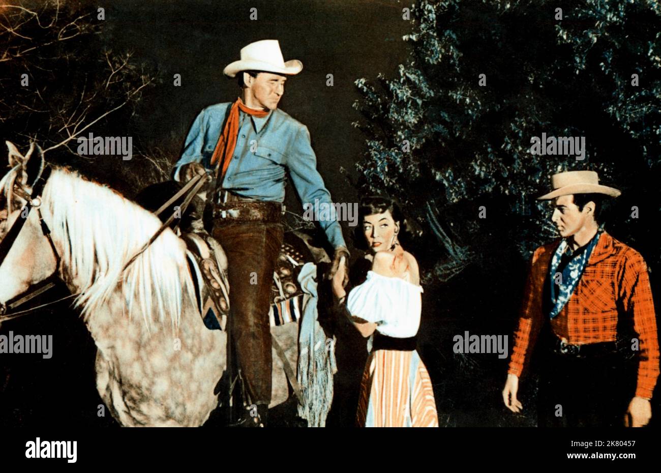 Charles Rogers, Marie Windsor & Anthony Dexter Film The Parson and the Outlaw (1957) personaggi: ,Tonya & William H. Bonney regista: Oliver Drake 01 settembre 1957 **AVVERTIMENTO** questa fotografia è solo per uso editoriale ed è copyright della COLUMBIA e/o del fotografo assegnato dalla Film or Production Company e può essere riprodotta solo da pubblicazioni in concomitanza con la promozione del suddetto Film. È richiesto un credito obbligatorio a COLUMBIA. Il fotografo deve essere accreditato anche se conosciuto. Nessun uso commerciale può essere concesso senza l'autorizzazione scritta di The Film Company. Foto Stock