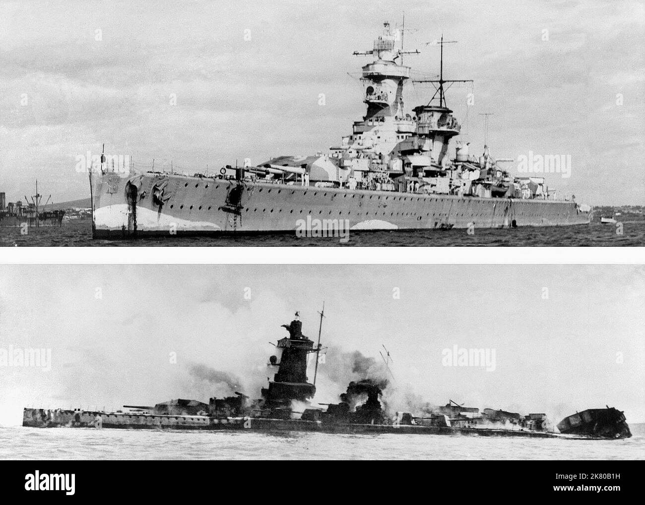 SMS Graf Spee Battlecruiser Film Battle of the River Plate (1953) Direttore: Michael Powell 30 novembre 1956 **WARNING** questa fotografia è solo per uso editoriale ed è copyright di ARC e/o del fotografo assegnato dalla Film o Production Company e può essere riprodotta solo da pubblicazioni in concomitanza con la promozione del suddetto Film. È richiesto un credito obbligatorio ad ARC. Il fotografo deve essere accreditato anche se conosciuto. Nessun uso commerciale può essere concesso senza l'autorizzazione scritta di The Film Company. Foto Stock