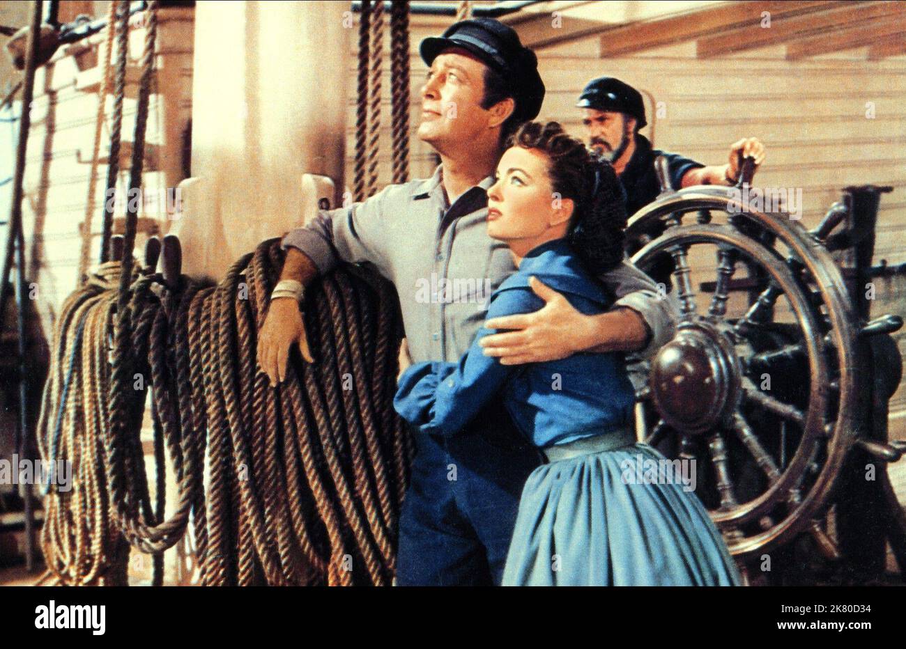 Robert Taylor & Ann Blyth Film: Tutti i Fratelli erano Valiant (USA 1953) personaggi: Joel Shore, Priscilla 'Pris' Holt / Literaturverfilmung (basato sul libro di ben Ames Williams) regista: Richard Thorpe 13 novembre 1953 **AVVERTENZA** questa fotografia è solo per uso editoriale ed è copyright di MGM e/o del fotografo assegnato dalla Film o dalla Production Company e può essere riprodotta solo da pubblicazioni in concomitanza con la promozione del film di cui sopra. È richiesto un credito obbligatorio a MGM. Il fotografo deve essere accreditato anche quando è noto. Non può essere concesso alcun uso commerciale Foto Stock