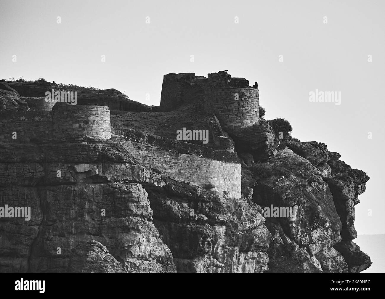 Badami / Vatapi Fort. Badami, Karnataka, India Foto Stock