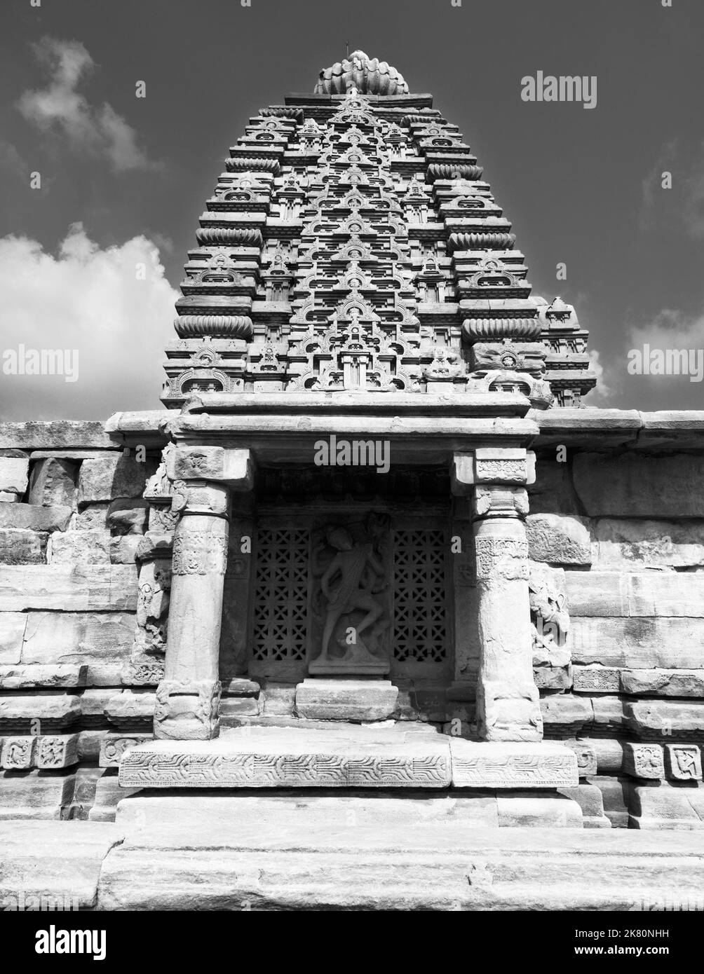 Rovine del Tempio da Pattadkal, Karnataka, India Foto Stock