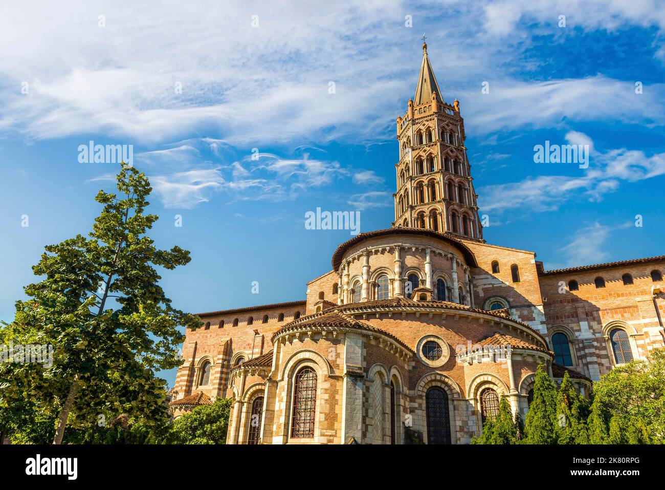 Basilica Saint Sernin a Tolosa in alta Garonna in Occitanie, Francia Foto Stock