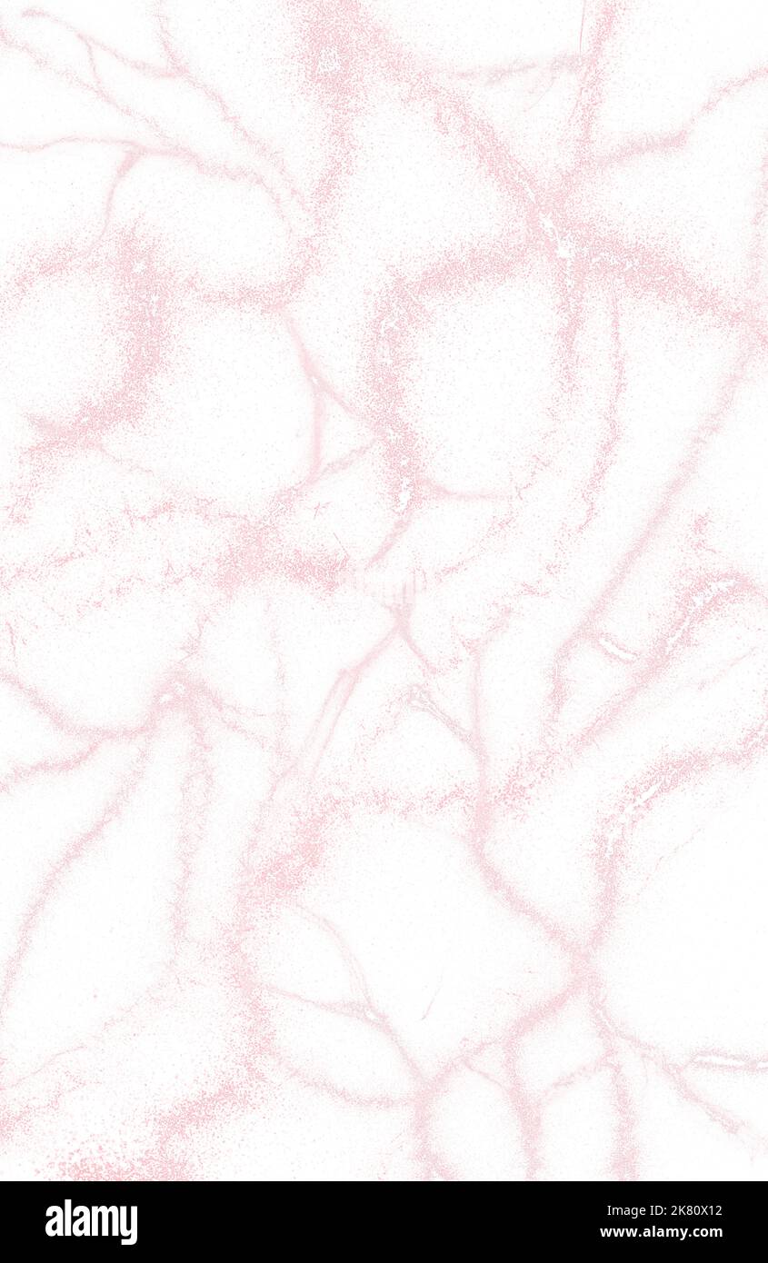 Astratto rosa arrossamento liquido sfondo acquerello con linee dorate, punti e macchie. Effetto di disegno inchiostro alcool marmo pastello. Disegno grafico Foto Stock