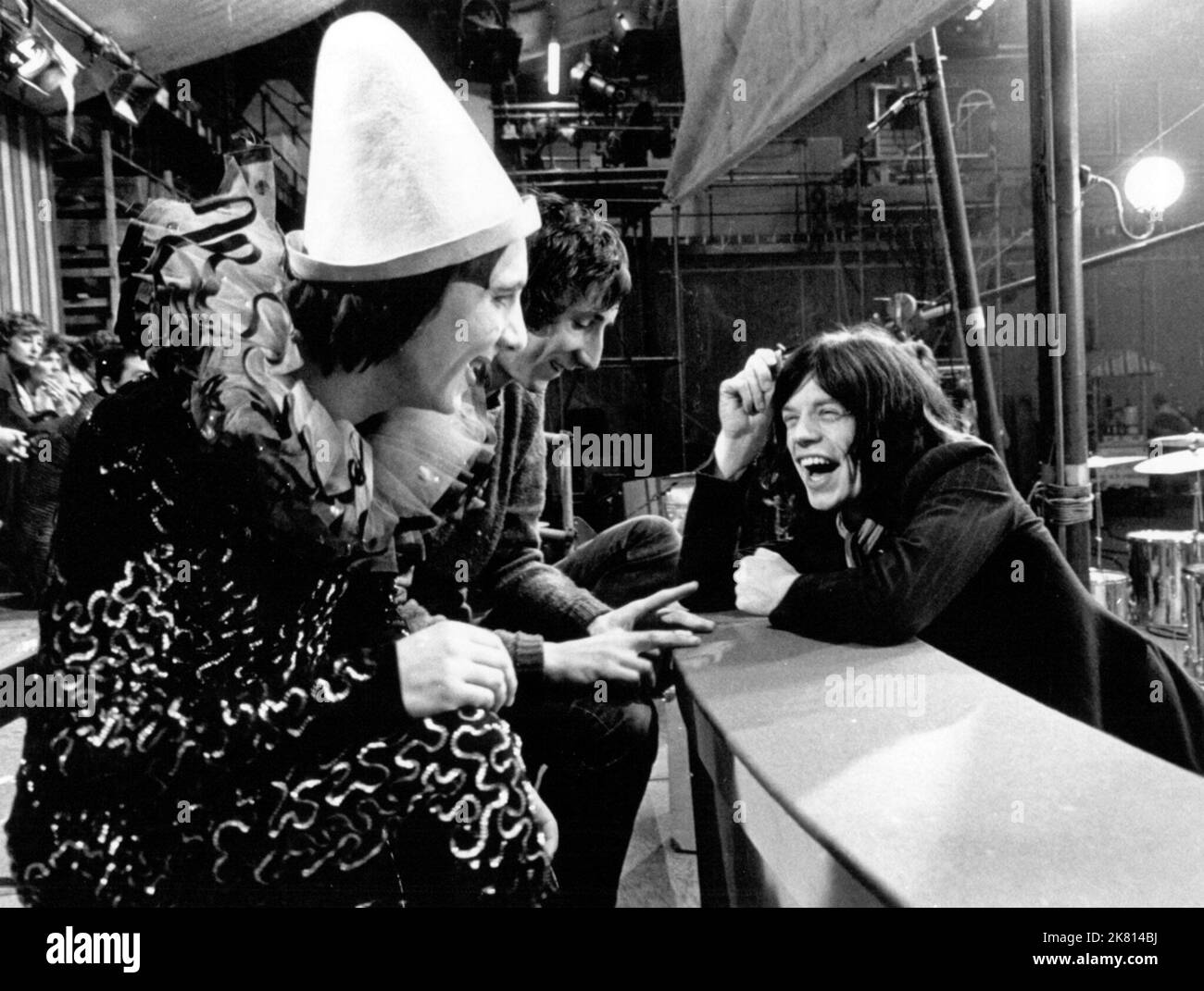 MICK JAGGER, PETE TOWNSHEND E KEITH MOON IN THE ROLLING STONES ROCK AND ROLL CIRCUS (1996), DIRETTO DA MICHAEL LINDSAY-HOGG. Credit: ABKCO Films / Album Foto Stock