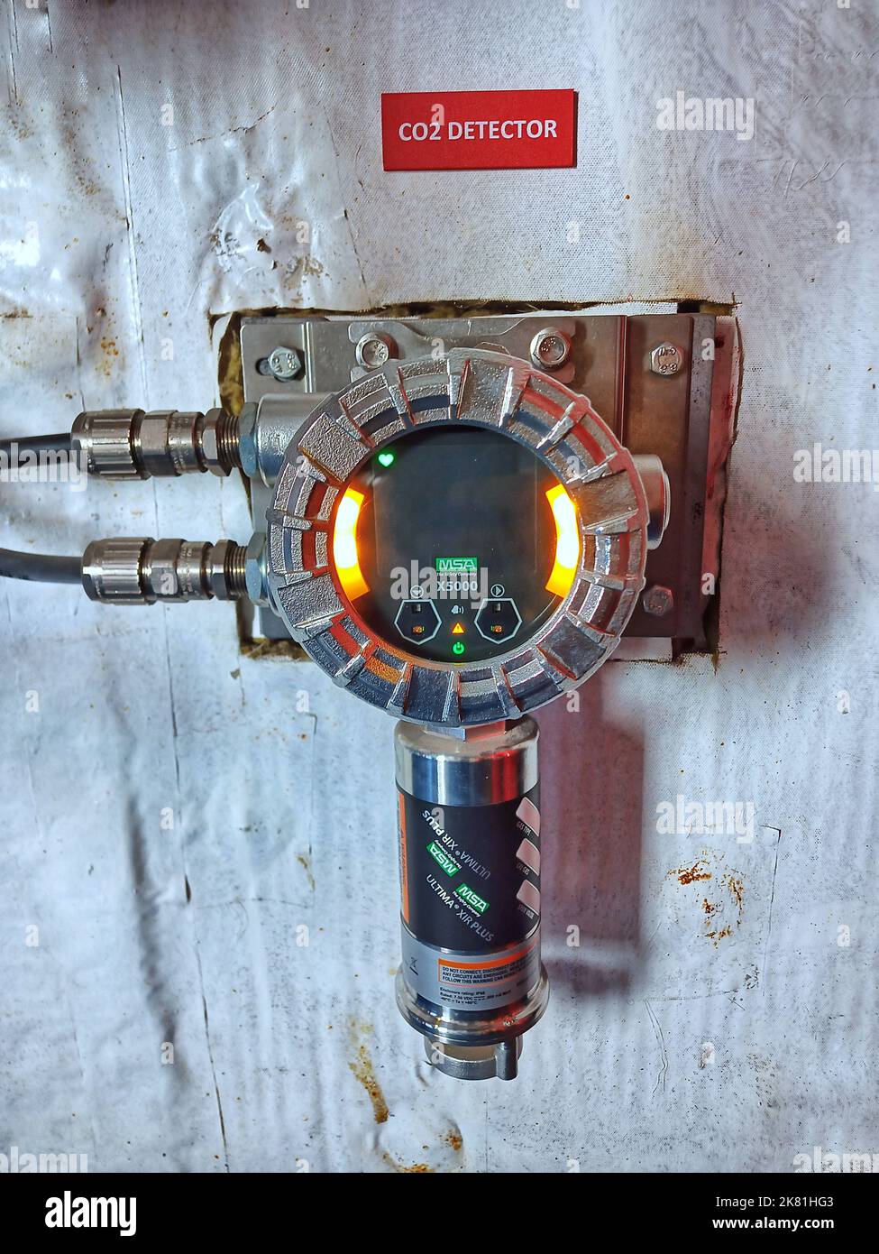 Rilevatore CO2,rilevatore di gas CO2,sensore di rilevamento CO2,rilevatore di gas,rilevatore di gas pericolosi,attrezzature antincendio,sicurezza,sicurezza marina,sensore,gas Foto Stock