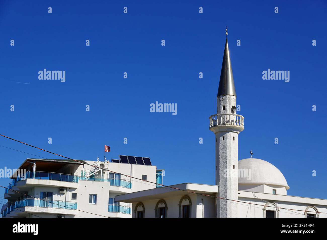 Moschea Ksamil, Repubblica di Albania Foto Stock