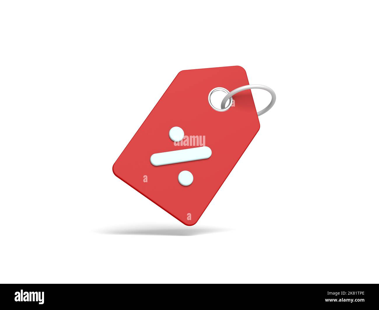 Etichetta di sconto. Shopping tag. Offerta speciale. Prezzo. Vendita. Vuoto. Isolato su sfondo bianco. illustrazione 3d. Foto Stock