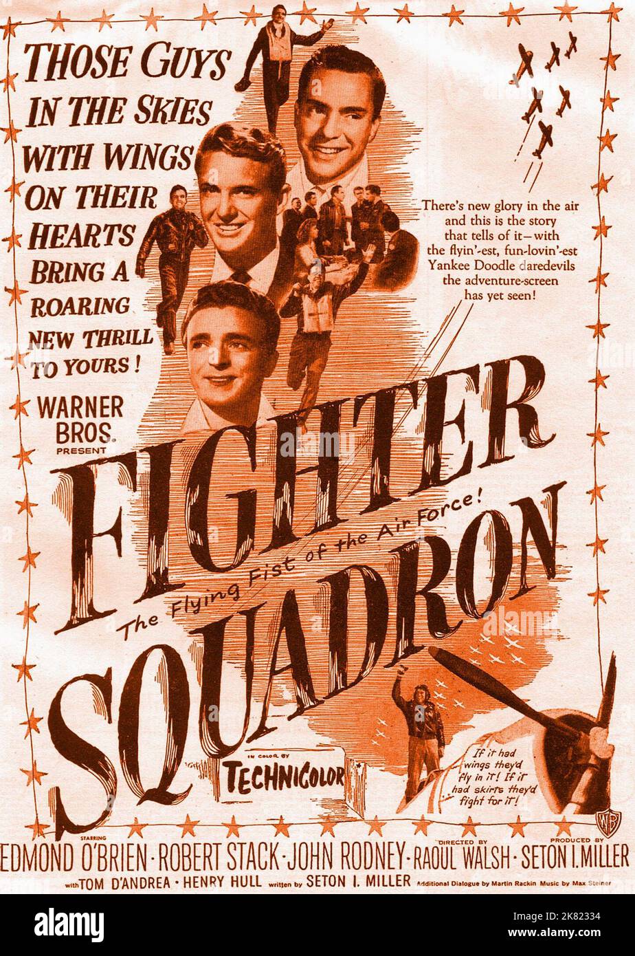 Film poster Film Fighter Squadron (1945) regista: Raoul Walsh 19 novembre 1948 **ATTENZIONE** questa fotografia è solo per uso editoriale ed è copyright della WARNER BROS e/o del fotografo assegnato dalla Film o Production Company e può essere riprodotta solo da pubblicazioni in concomitanza con la promozione del suddetto Film. È richiesto un credito obbligatorio a WARNER BROS. Il fotografo deve essere accreditato anche se conosciuto. Nessun uso commerciale può essere concesso senza l'autorizzazione scritta di The Film Company. Foto Stock