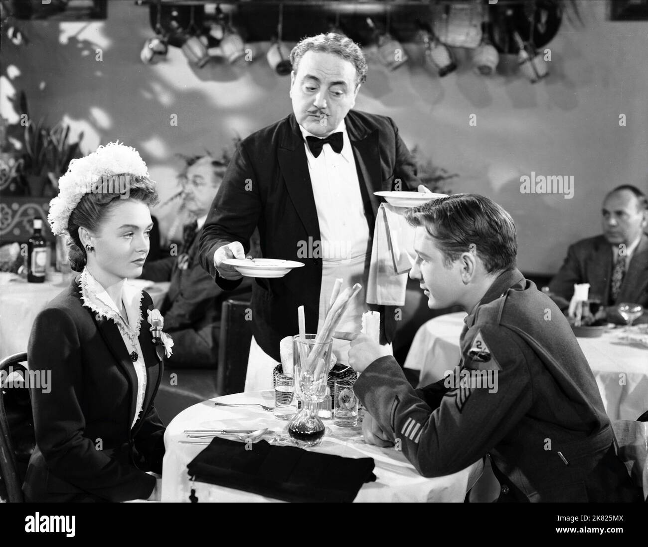Donna Reed & Tom Drake Film Faithful in My Fashion (1946) personaggi: Jean 'Chunky' Kendrick, Jeff Compton regista: Sidney Salkow 22 agosto 1946 **WARNING** questa fotografia è solo per uso editoriale ed è copyright della MGM e/o del fotografo assegnato dalla Film o Production Company e può essere riprodotta solo da pubblicazioni in concomitanza con la promozione del suddetto Film. È richiesto un credito obbligatorio a MGM. Il fotografo deve essere accreditato anche se conosciuto. Nessun uso commerciale può essere concesso senza l'autorizzazione scritta di The Film Company. Foto Stock