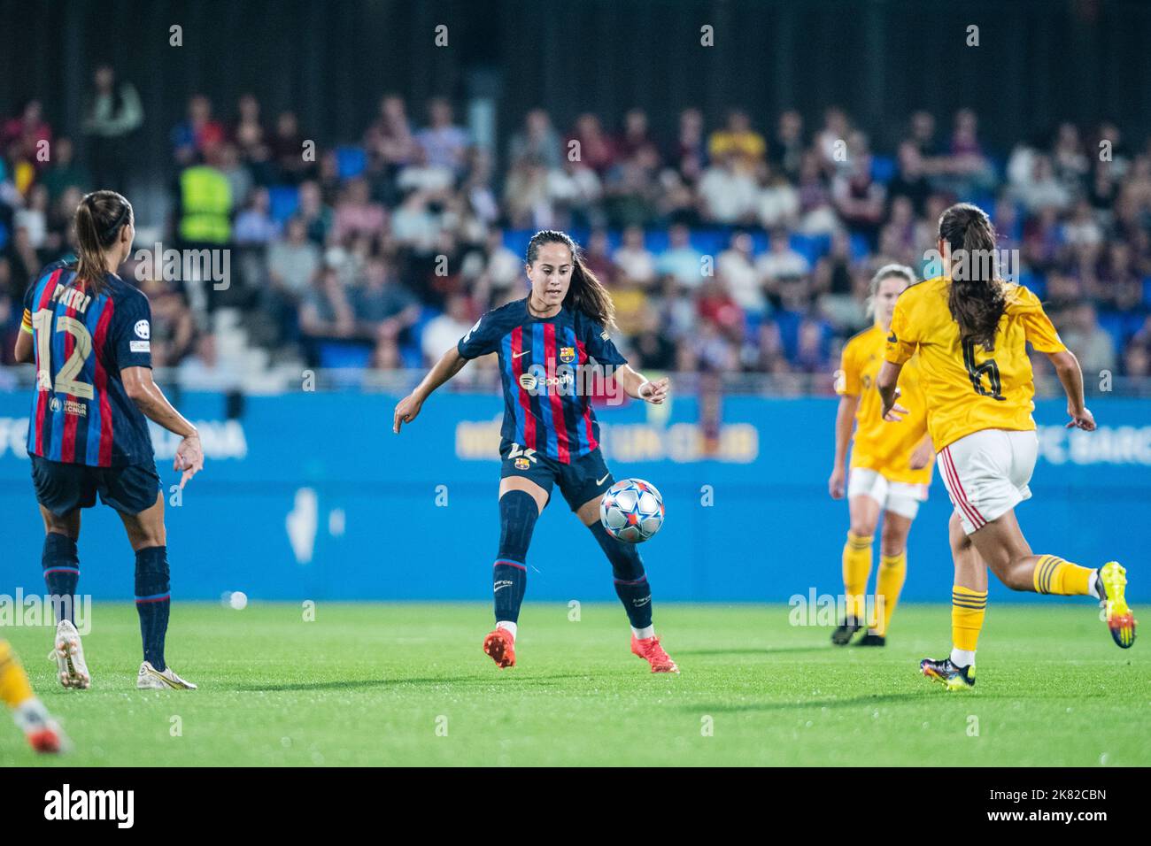 Nuria Rabano del FC Barcelona durante la UEFA womenÂ&#X80;&#x99;s Champions League, partita di calcio del Gruppo D tra FC Barcelona e SL Benfica il 19 ottobre 2022 allo stadio Johan Cruyff di Barcellona, Spagna - Foto: Marc Graupera Aloma/DPPI/LiveMedia Foto Stock