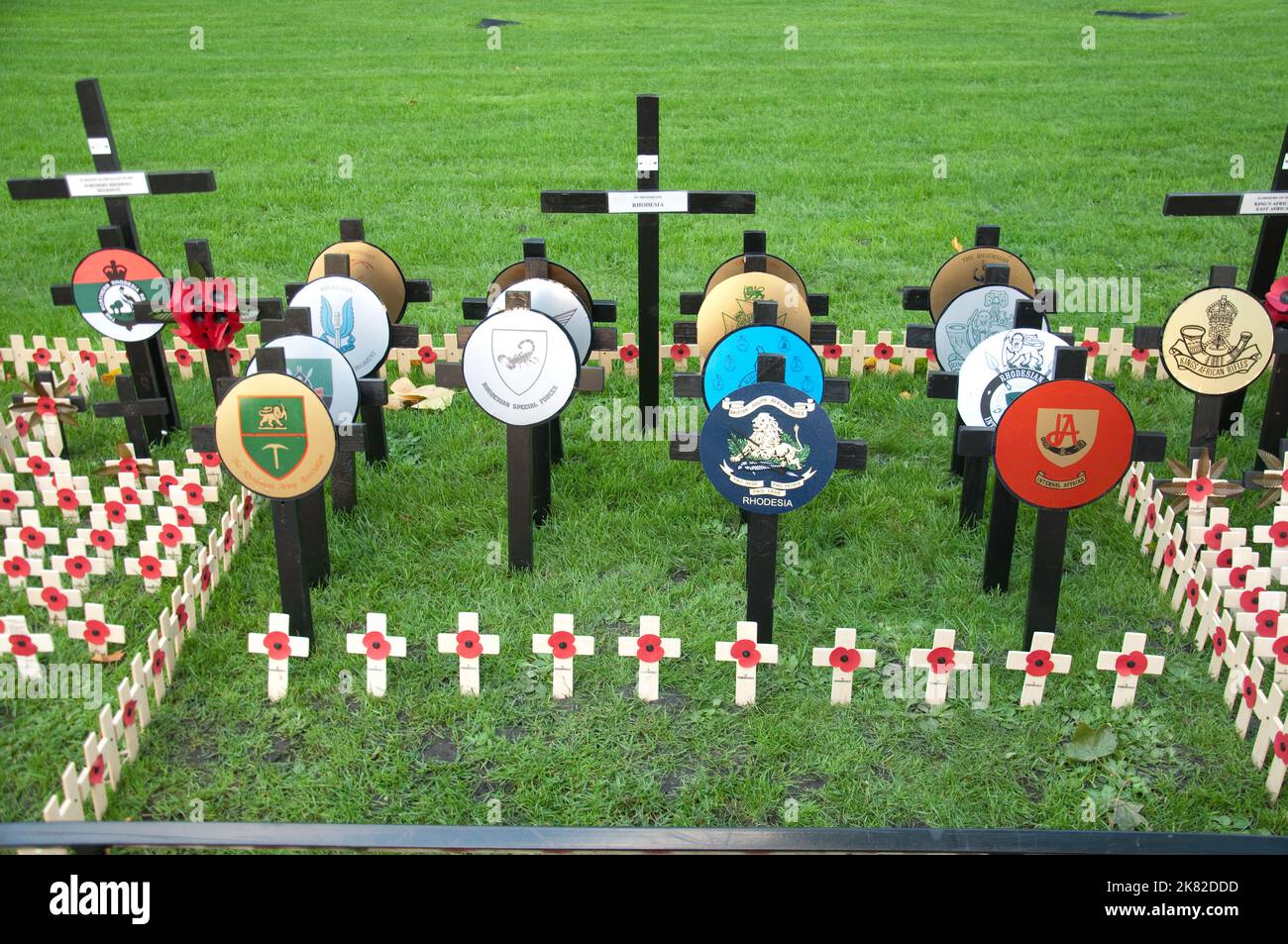 Mostra del giorno di Rememberance, Abbazia di Westminster, Westminster, Londra, Regno Unito Foto Stock