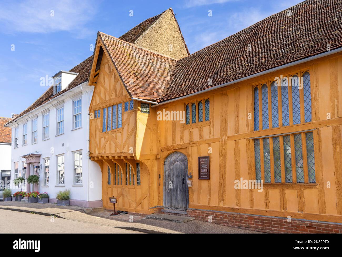 Little Hall Museum Lavenham Market Place Lavenham Suffolk Inghilterra Regno Unito GB Europa Foto Stock