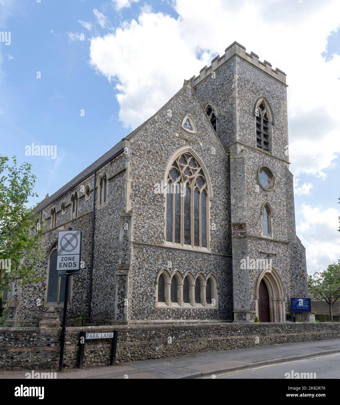 Chiesa parrocchiale di tutti i Santi, All Saints Road, Newmarket, West Suffolk, Suffolk, Inghilterra, Regno Unito Foto Stock