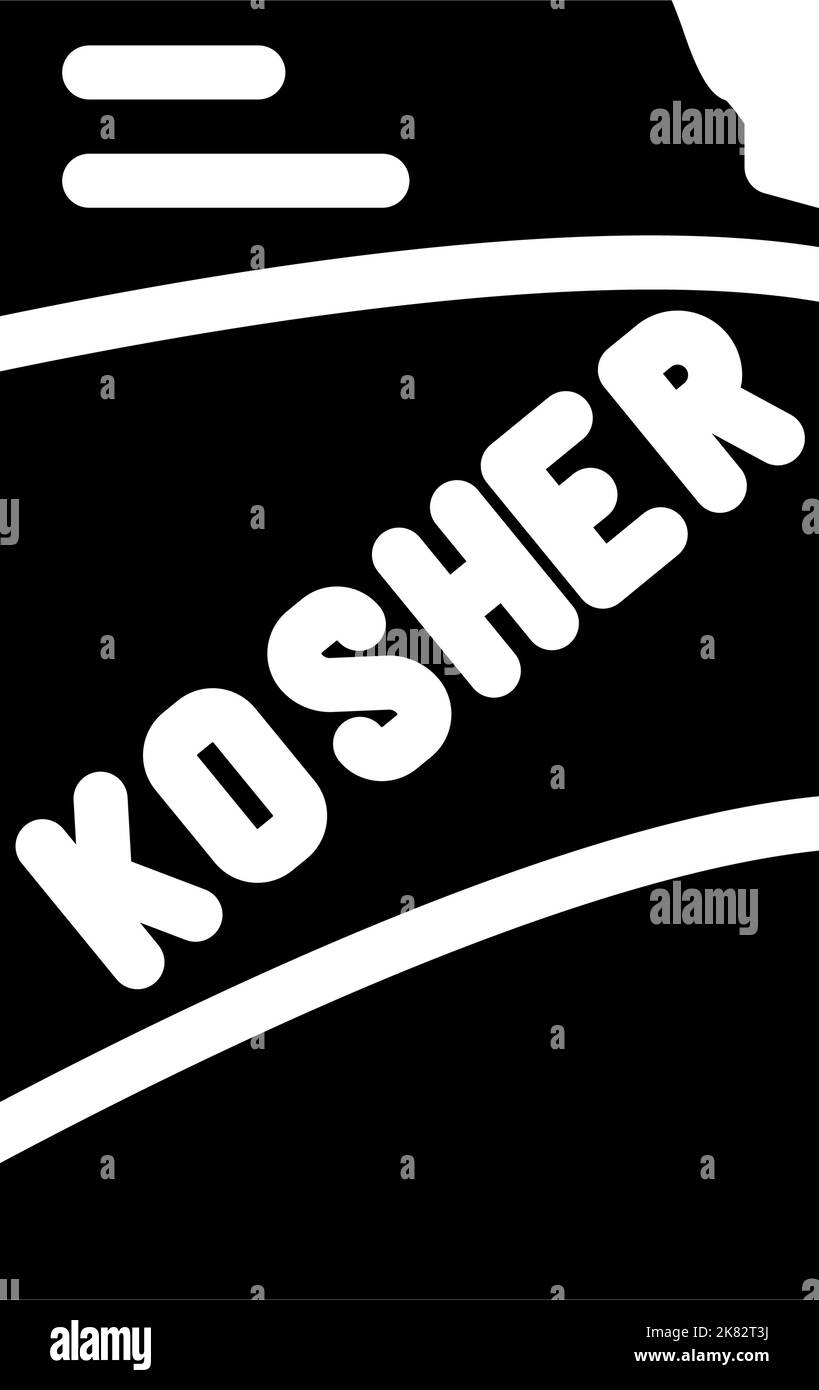 illustrazione del vettore icona glifo sale kosher Illustrazione Vettoriale