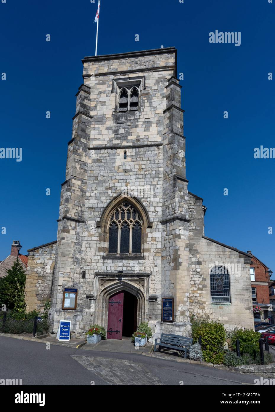 Chiesa parrocchiale di San Michele, Market Place, Malton, North Yorkshire, Yorkshire, Inghilterra, Regno Unito Foto Stock