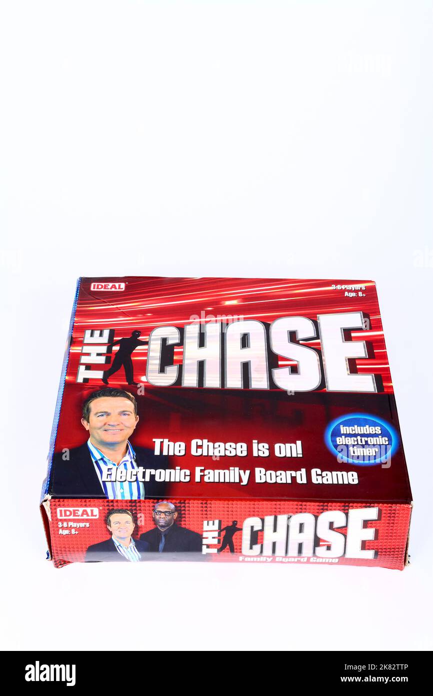 Il gioco da tavolo della famiglia Chase basato sul quiz ITV e venduto da IDEAL con spazio per la copia Foto Stock