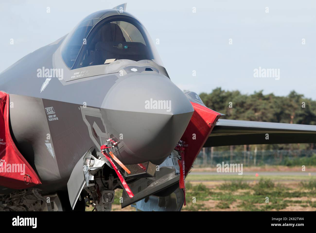 Kleine Brogel, Belgio - 8 SETTEMBRE 2018: L'Aeronautica militare Lockheed Martin F-35 Lightning II presso la base militare Kleine-Brogel, Belgio. Foto Stock