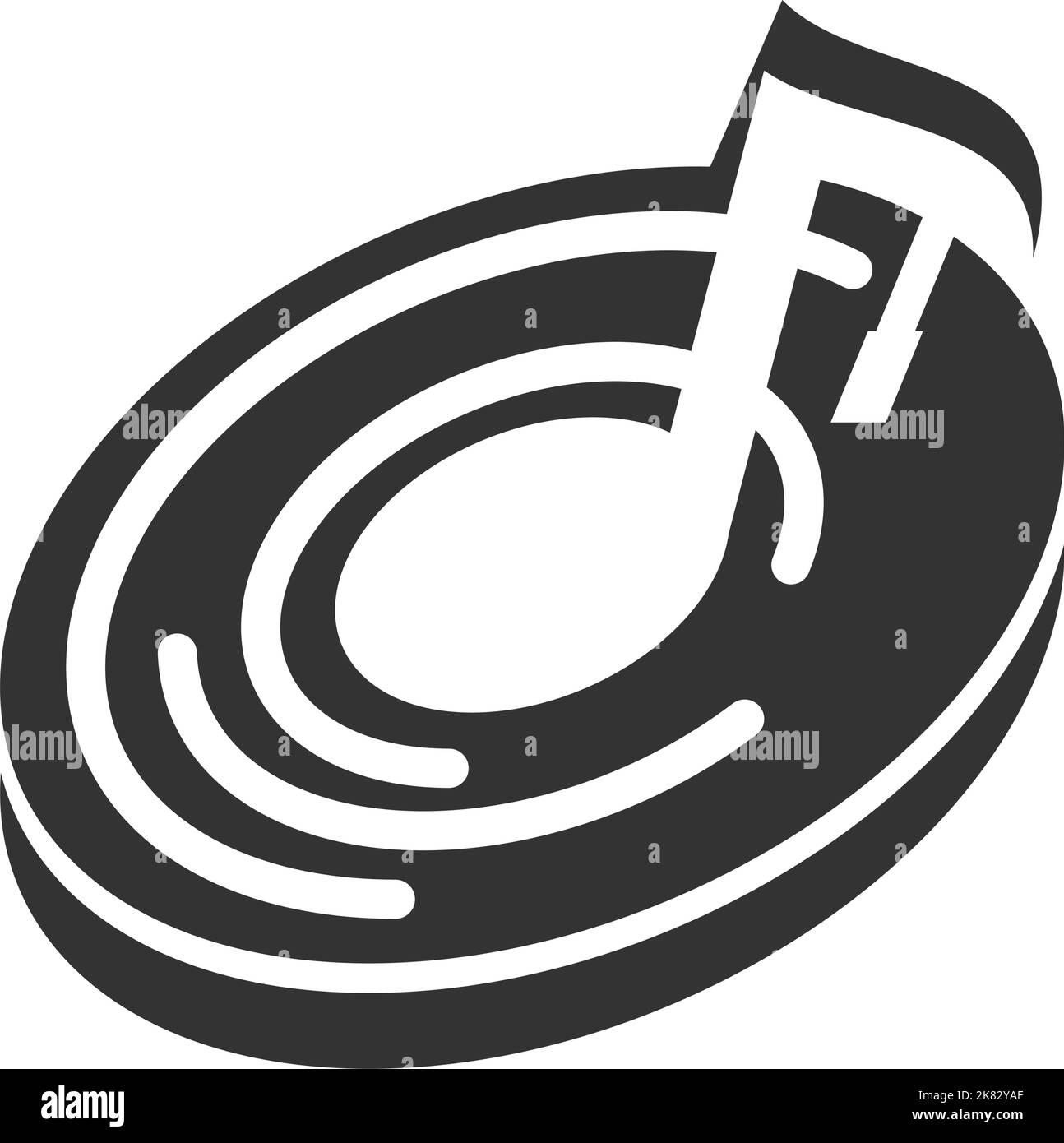 Musica astratto logo icona Illustrazione Brand Identity Illustrazione Vettoriale