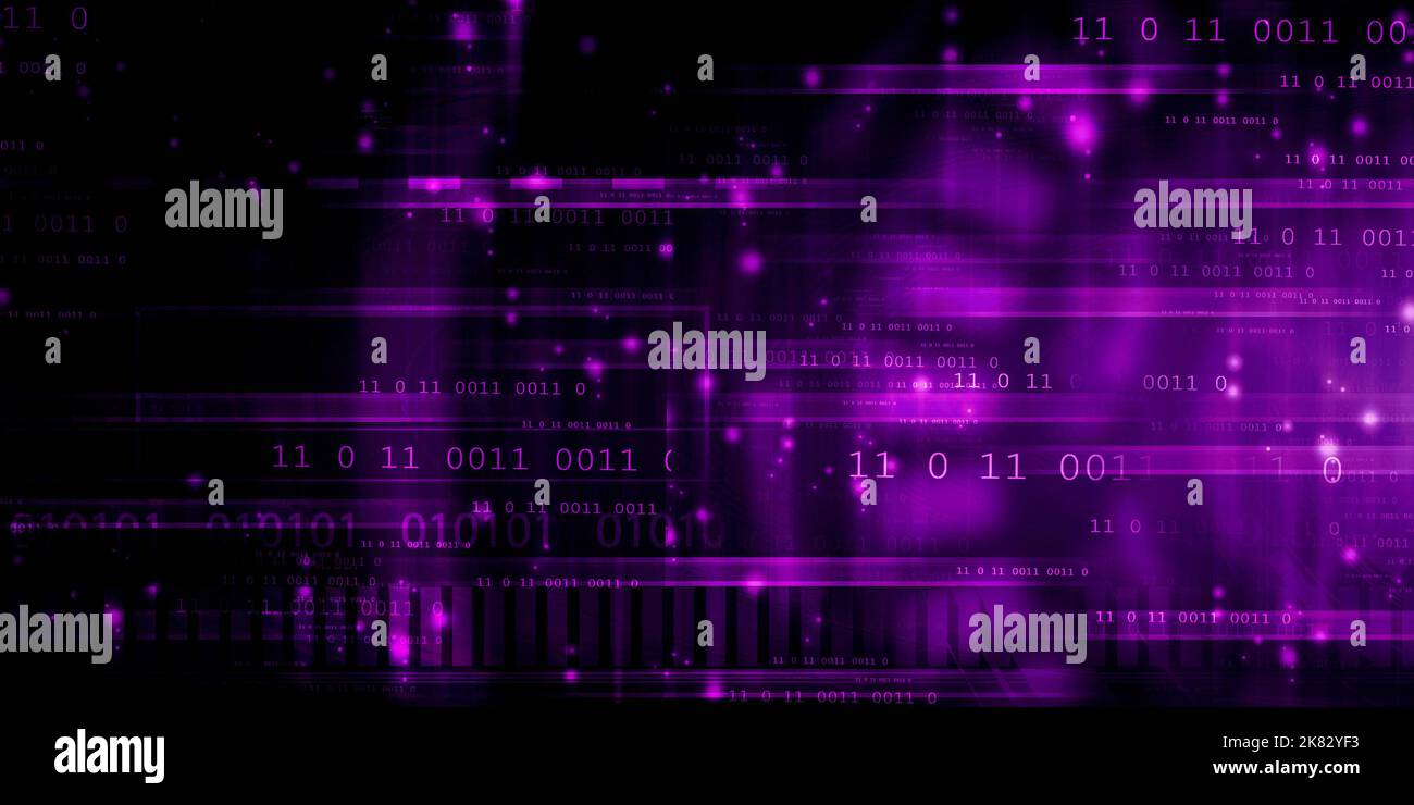 2D illustrazione Abstract futuristico circuito elettronico tecnologia background Foto Stock