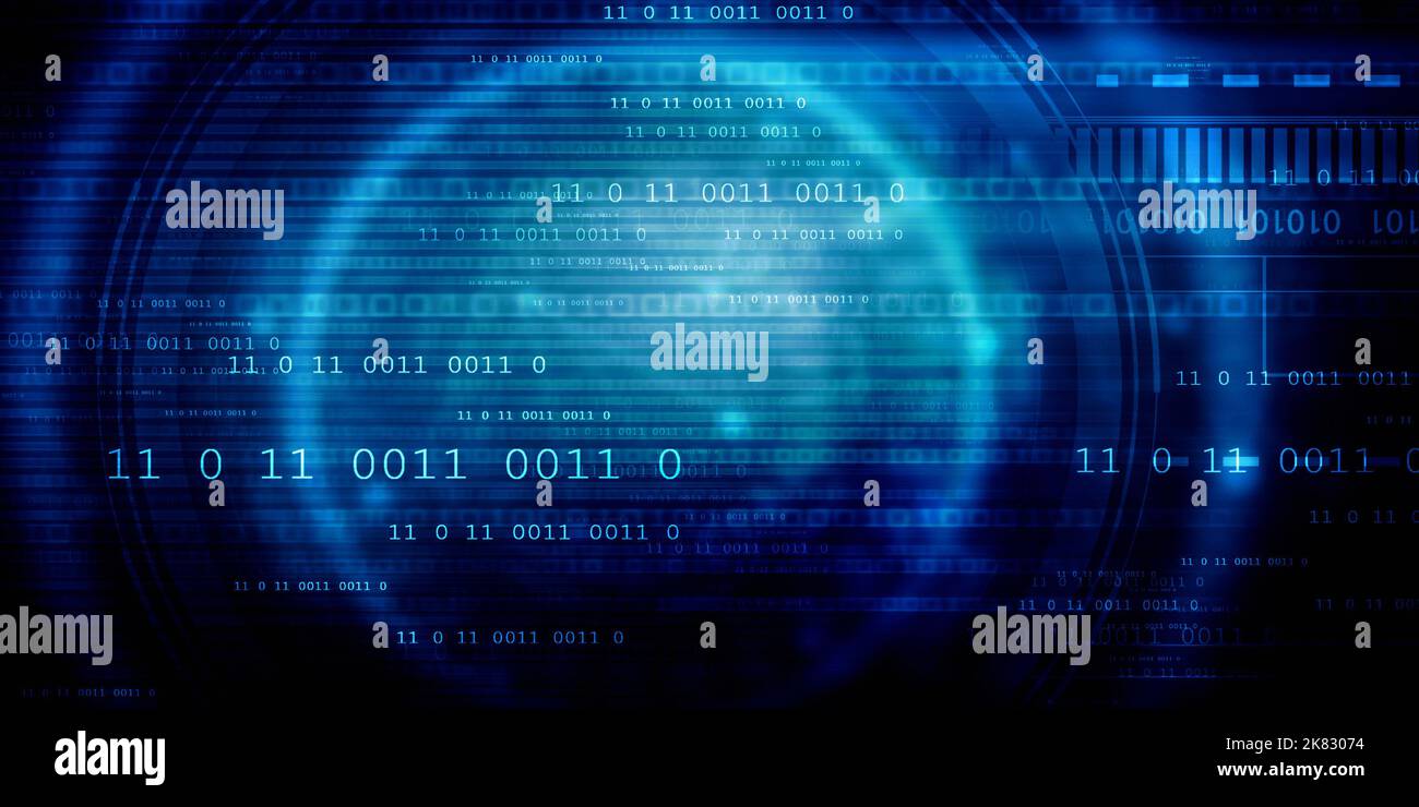 2D illustrazione Abstract futuristico circuito elettronico tecnologia background Foto Stock