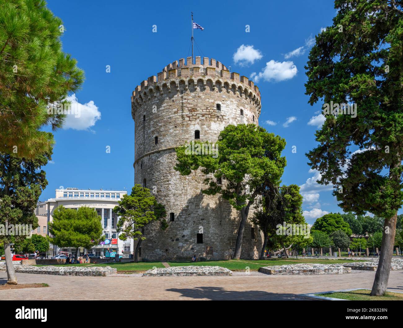 La Torre Bianca (Lefkos Pyrgos), Nikis Avenue, Salonicco, Macedonia, Grecia Foto Stock