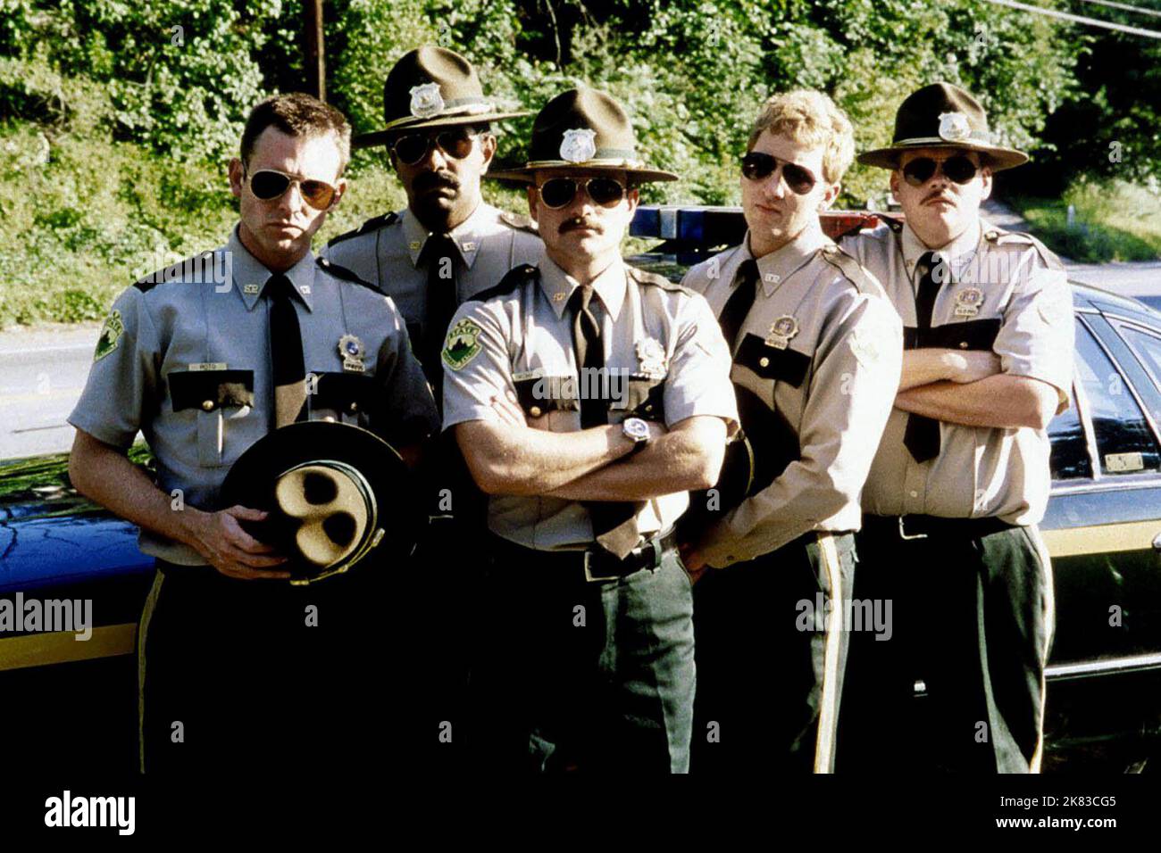 Erik Stolhanske, Jay Chandrasekhar, Steve Lemme Film: Super Troopers (USA 2001) personaggi: Rabbit,Thorny,Mac regista: Jay Chandrasekhar 19 Gennaio 2001 **AVVERTENZA** questa fotografia è solo per uso editoriale ed è copyright di FOX SEARCHLIGHT e/o del fotografo assegnato dalla Film o dalla Production Company e può essere riprodotta solo da pubblicazioni in concomitanza con la promozione del film di cui sopra. È richiesto un credito obbligatorio per FOX SEARCHLIGHT. Il fotografo deve essere accreditato anche quando è noto. Nessun uso commerciale può essere concesso senza autorizzazione scritta da parte della Film Company. Foto Stock