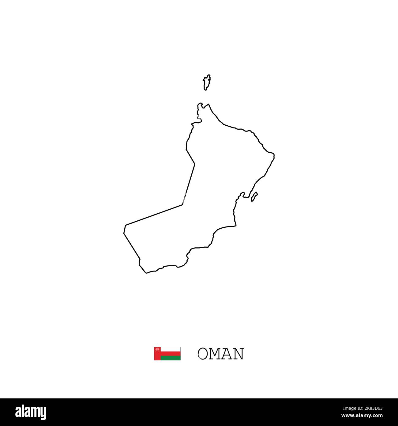 mappa oman - 5 Mappa vettoriale Oman contorno, linea, lineare. Mappa nera Oman su sfondo bianco. Bandiera dell'Oman Immagine e Vettoriale - Alamy