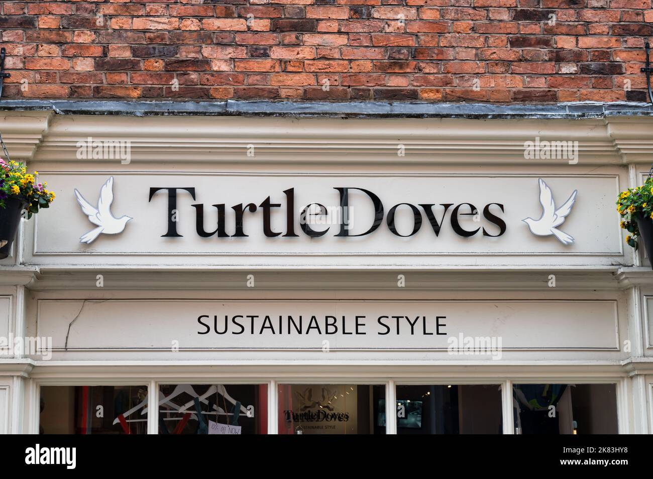 Shrewsbury, Regno Unito - 14 luglio 2022: Negozio Turtle dove a Shrewsbury, in Engalnd. Foto Stock