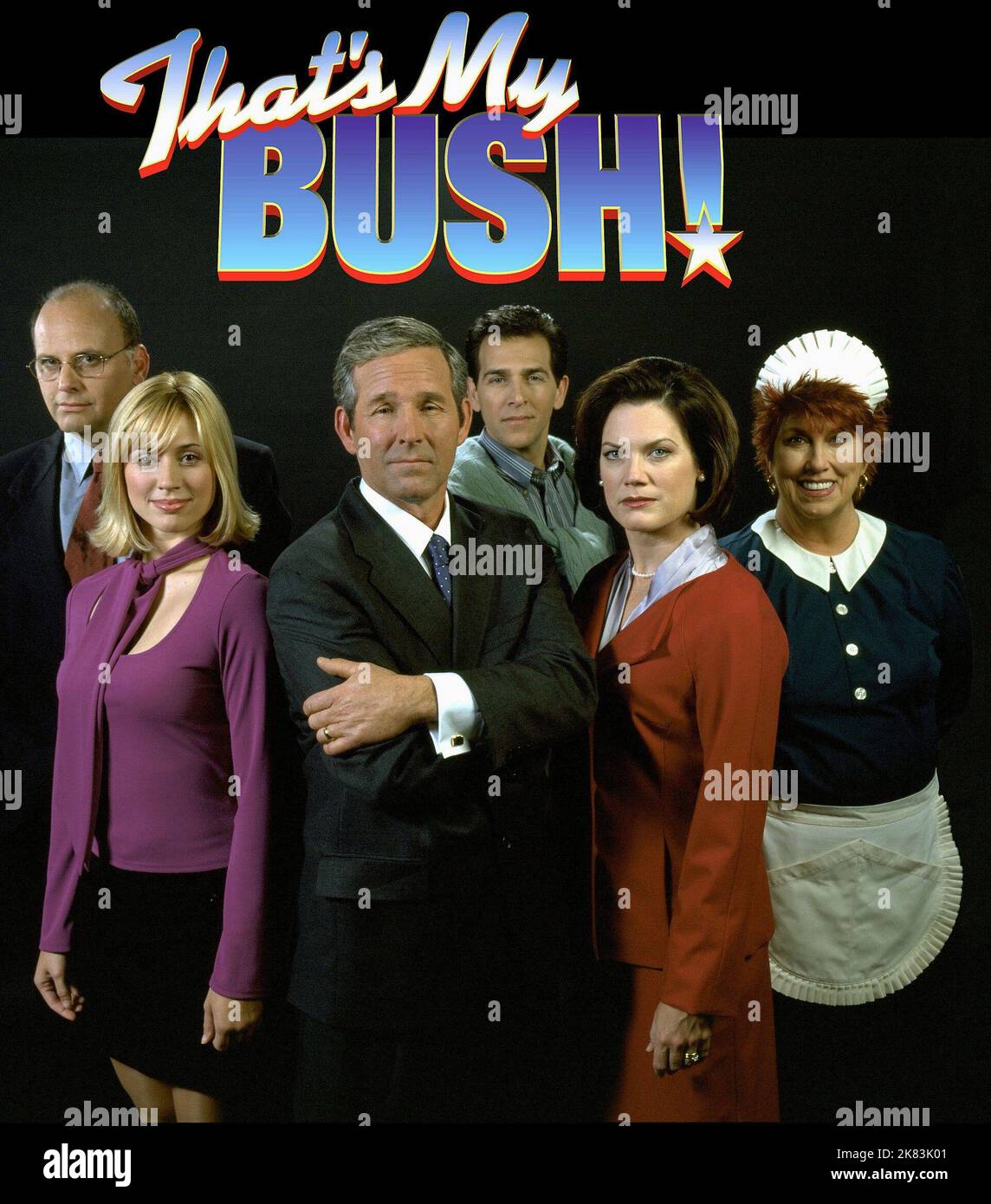 Kurt Fuller, Kristen Miller, Timothy Bottoms, John D'Aquino, Carrie Quinn Dolin & marcia Wallace Televisione: That'S My Bush (2001) personaggi: Karl Rove,Principessa Stevenson (8 episodi, 2001),George W. Bush,Larry o'Shea,Laura Bush & Maggie Hawley (8 episodi, 2001) 04 aprile 2001 **AVVERTENZA** questa fotografia è solo per uso editoriale ed è copyright di COMEDY CENTRAL e/o del fotografo assegnato dalla Film o dalla Production Company e può essere riprodotta solo da pubblicazioni in concomitanza con la promozione del film di cui sopra. È richiesto un credito obbligatorio per la COMEDY CENTRAL. Il Photogra Foto Stock