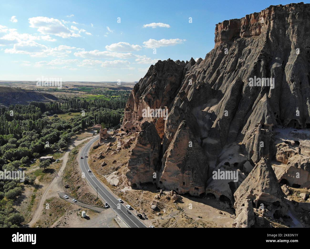 A Selime Cappadocia, ad Aksaray, si trova una grande cattedrale e spazi abitativi. Si tratta di un vecchio insediamento. Foto Stock