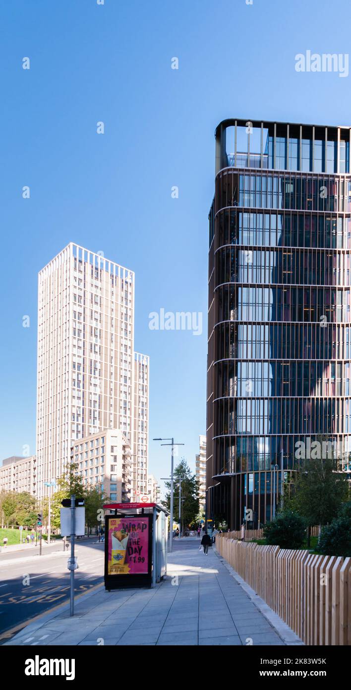 Sviluppo East Village di Londra a Stratford Foto Stock