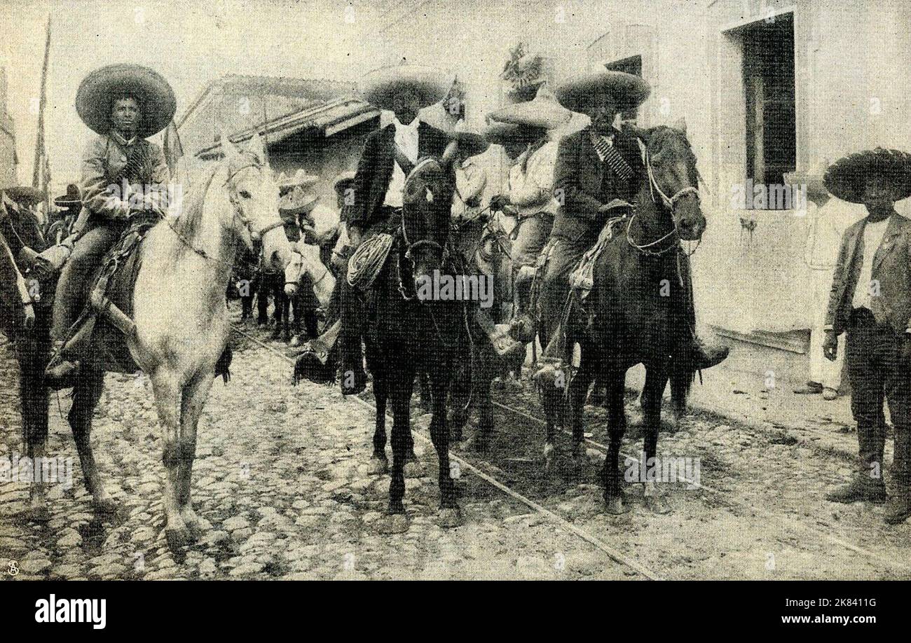 I leader ribelli messicani Euphemio ed Emiliano Zapata nel 1912. Foto Stock I leader ribelli messicani Euphemio ed Emiliano Zapata nel 1912. Foto Stock