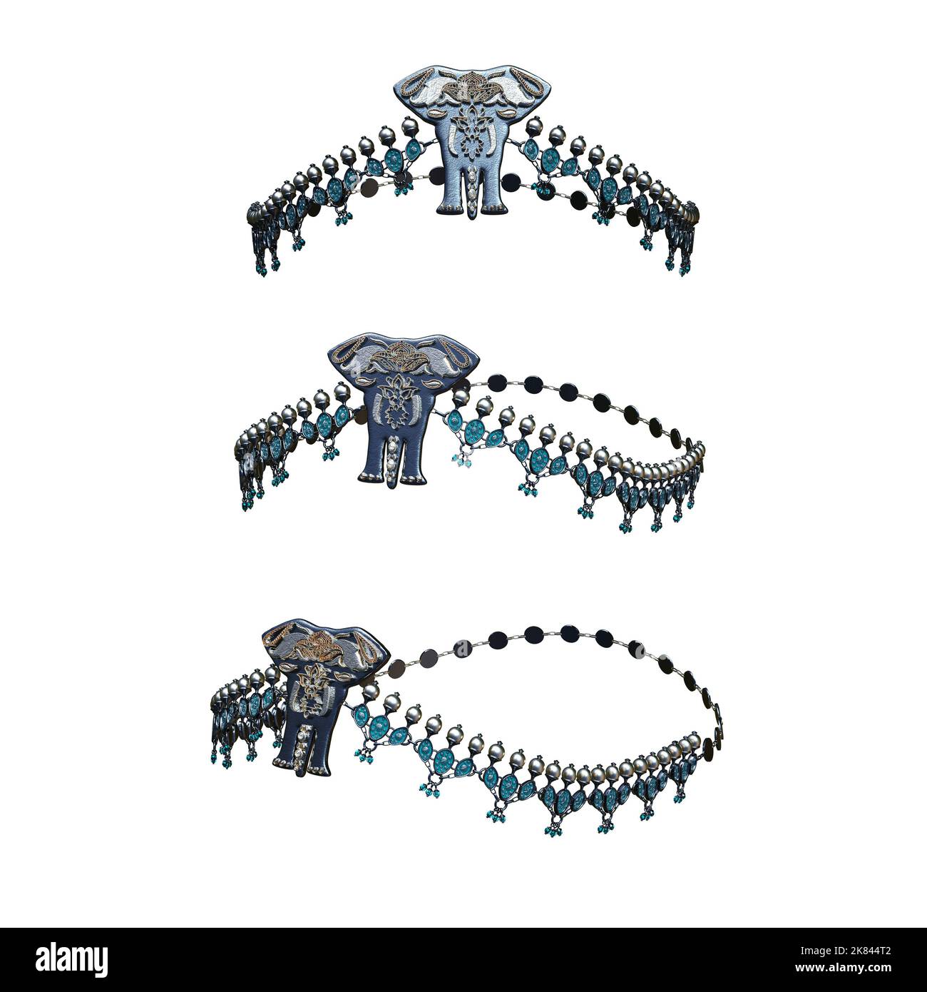 Cerchio di vetro e perline con centrotola di elefante, 3D Illustrazione, 3D rendering, 3D Illustrazione, 3D rendering Foto Stock Cerchio di vetro e perline con centrotola di elefante, 3D Illustrazione, 3D rendering, 3D Illustrazione, 3D rendering Foto Stock