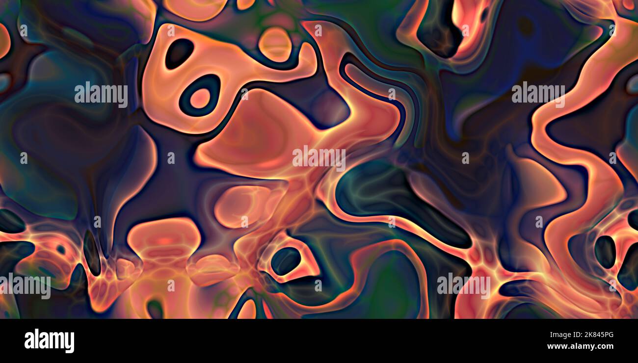 Design luminoso di fiammate aggraziate, incandescenza iridescente, alta risoluzione, rosa al neon, verde, blu, colori texture Foto Stock