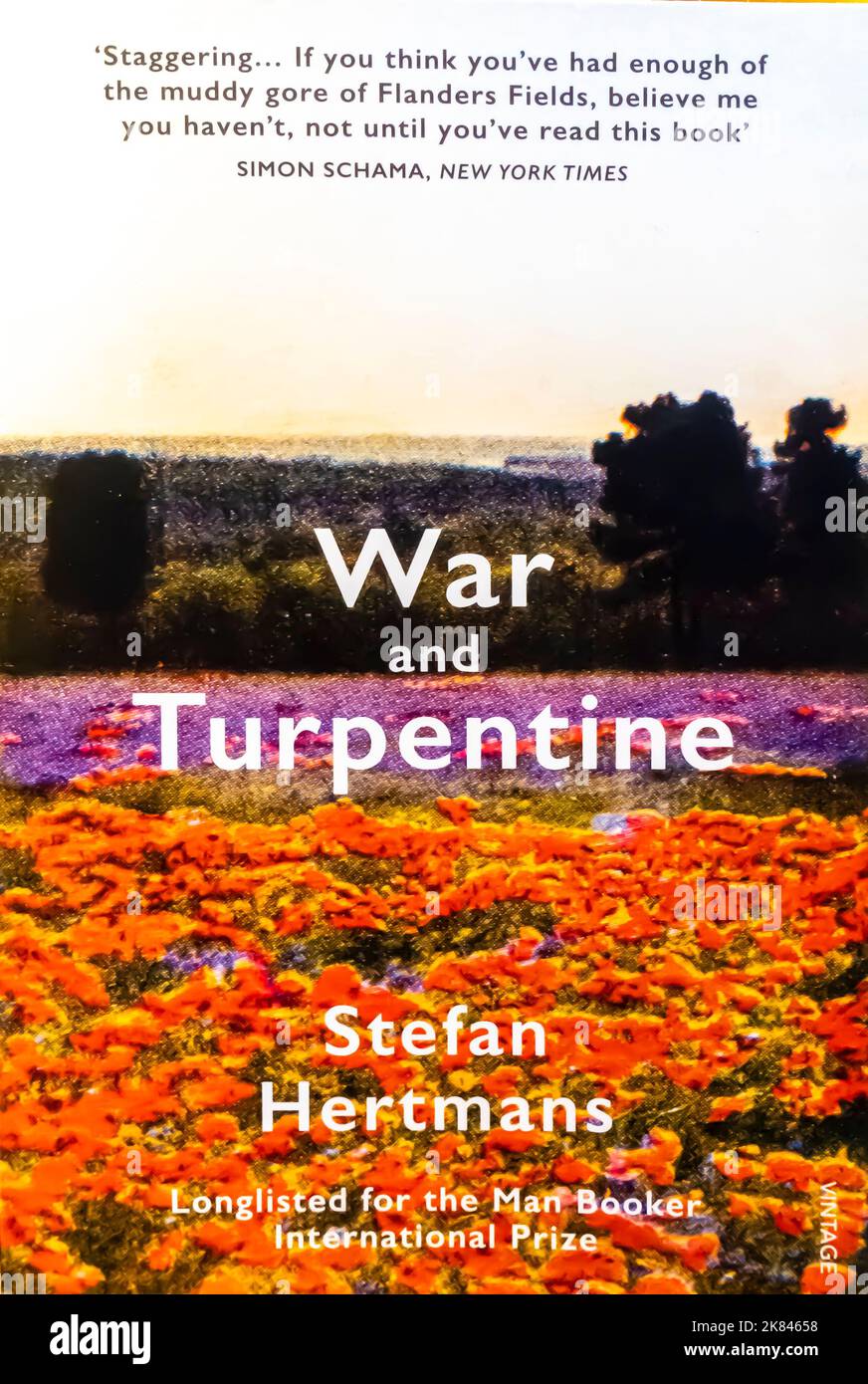 Guerra e Turpentina Stefan Hertmans, copertina del libro Foto Stock