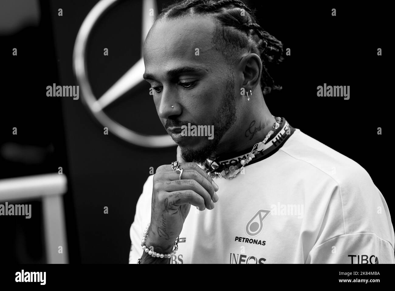 #44 Lewis Hamilton (GBR, Mercedes-AMG Petronas F1 Team), F1 Gran Premio di USA al circuito delle Americhe il 20 ottobre 2022 ad Austin, Stati Uniti d'America. (Foto alta DUE) Foto Stock