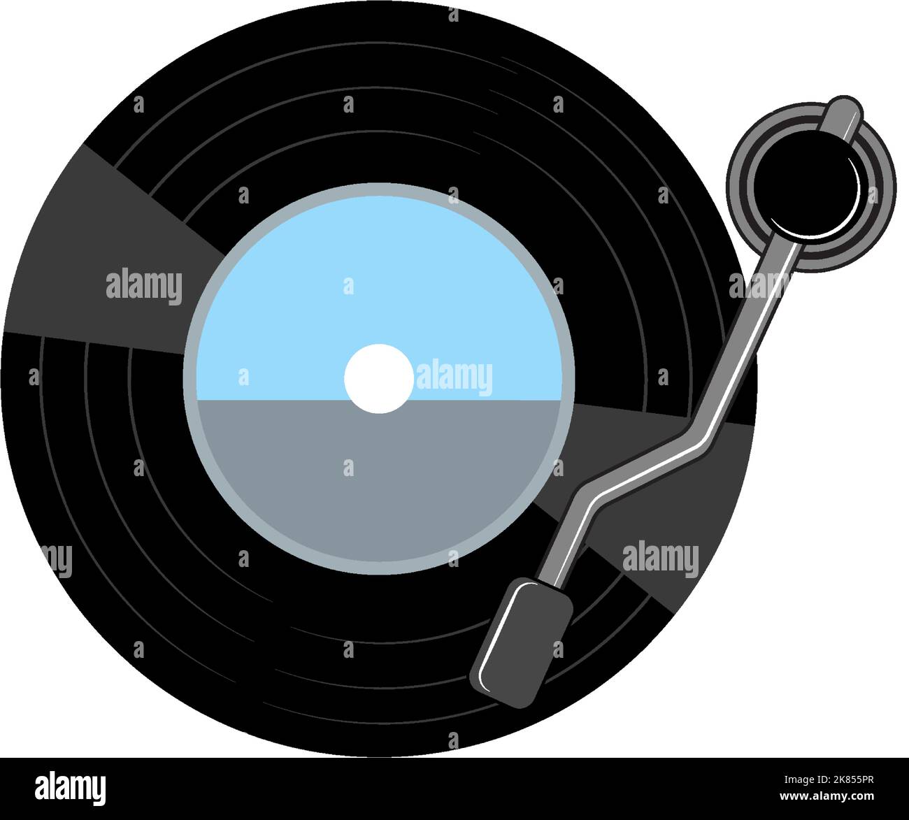 Disco fonografico o illustrazione di dischi in vinile Illustrazione Vettoriale