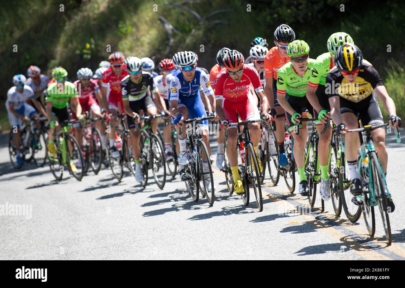 Gruppo guida sulle pendici del Monte Scalata di Hamilton. 15 maggio 2017 Foto Stock