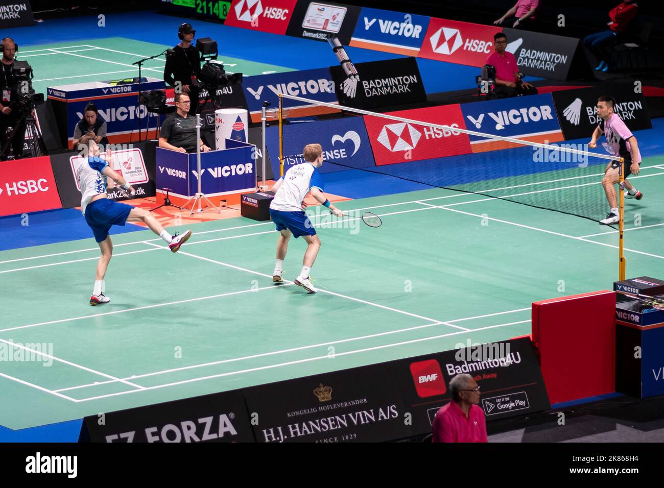 Odense, Danimarca. 20th Ott 2022. Il torneo internazionale di badminton Denmark Open 2022 si svolge presso la Jyske Bank Arena di Odense, Danimarca, dal 18 al 23 ottobre 2022 e ha un premio totale di 750.000 dollari. (Photo Credit: Gonzales Photo/Alamy Live News Foto Stock