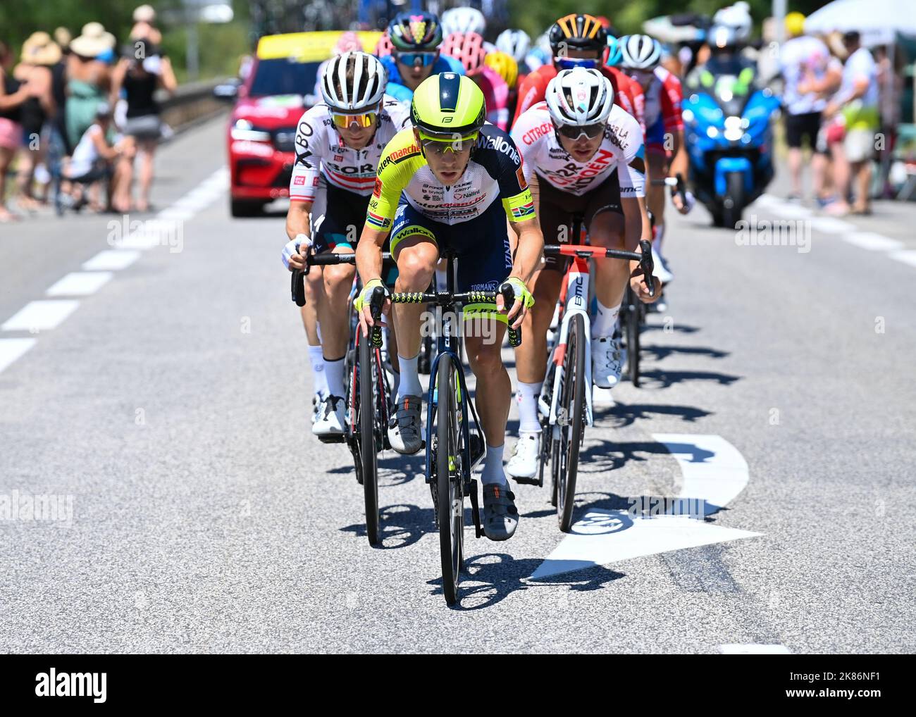 IntermarchÃ© - Wanty - Gobert MatÃ Louis MEINTJES, durante il Tour De France, Stage 14, Francia, 16th luglio 2022, Credit:David Stockman/Goding Images/PA Images Foto Stock