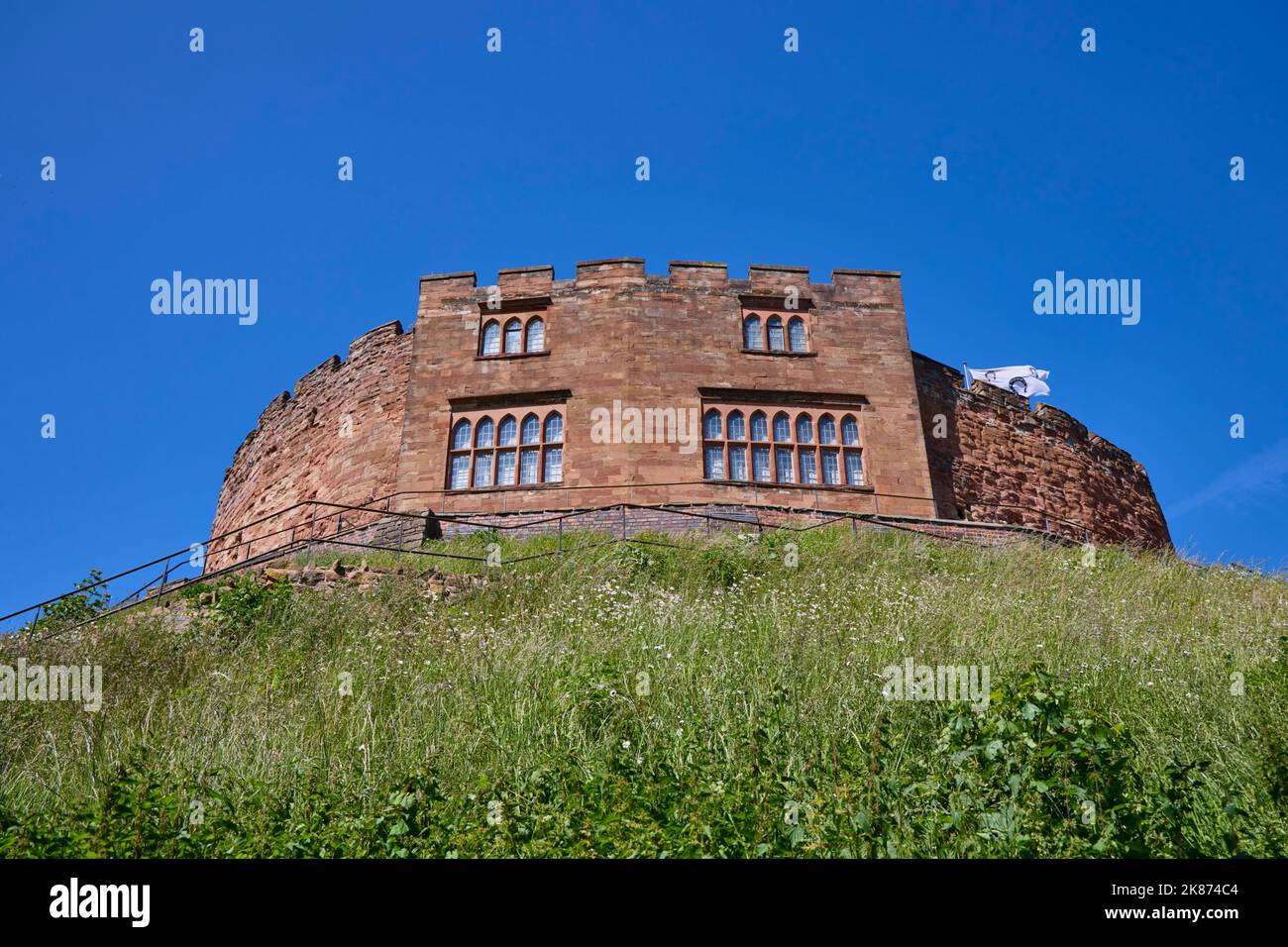 Tamworth Castle, Tamworth, Staffordshire, Inghilterra, Regno Unito, Europa Foto Stock