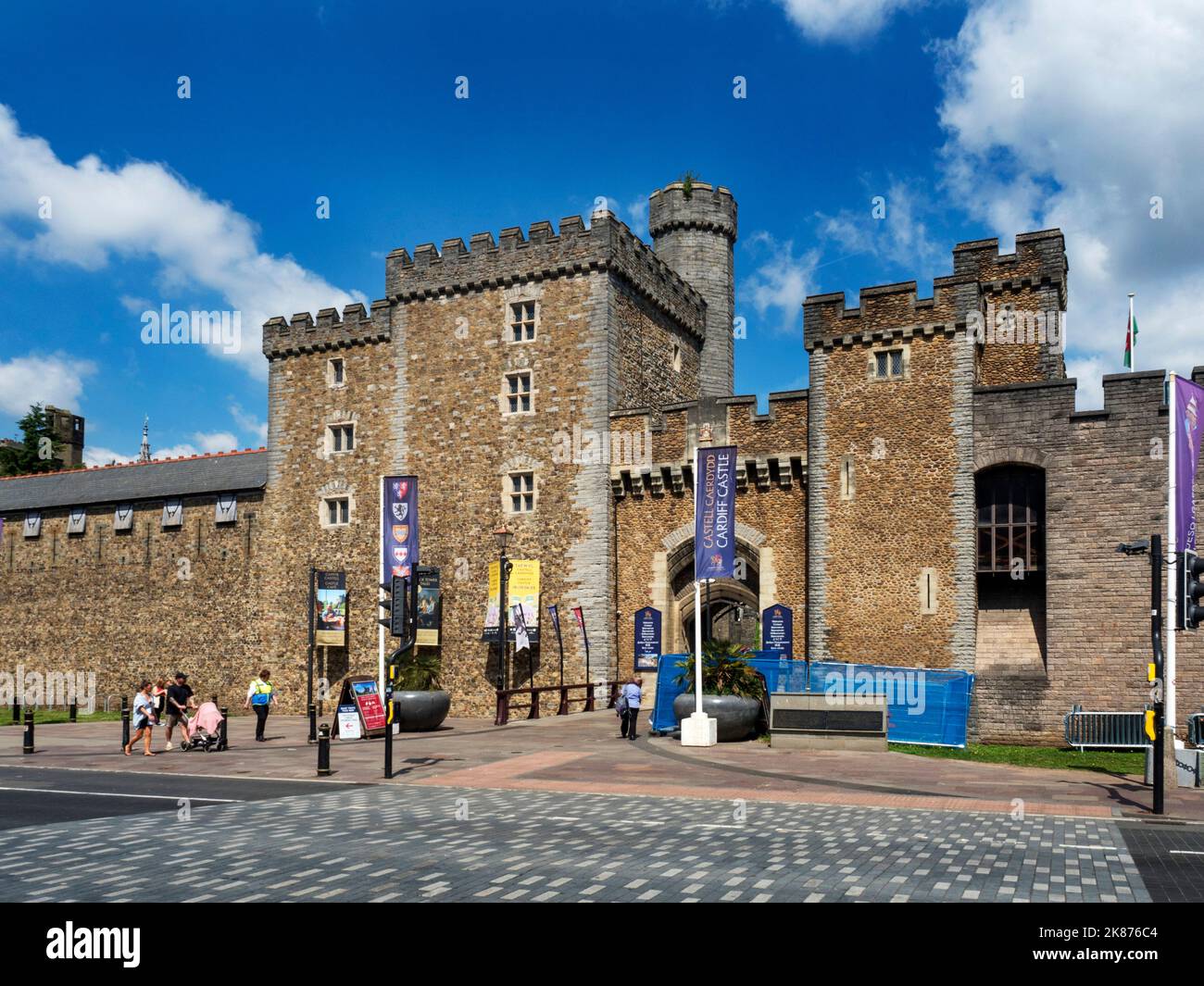 Il Castello di Cardiff, Cardiff, Galles, Regno Unito, Europa Foto Stock