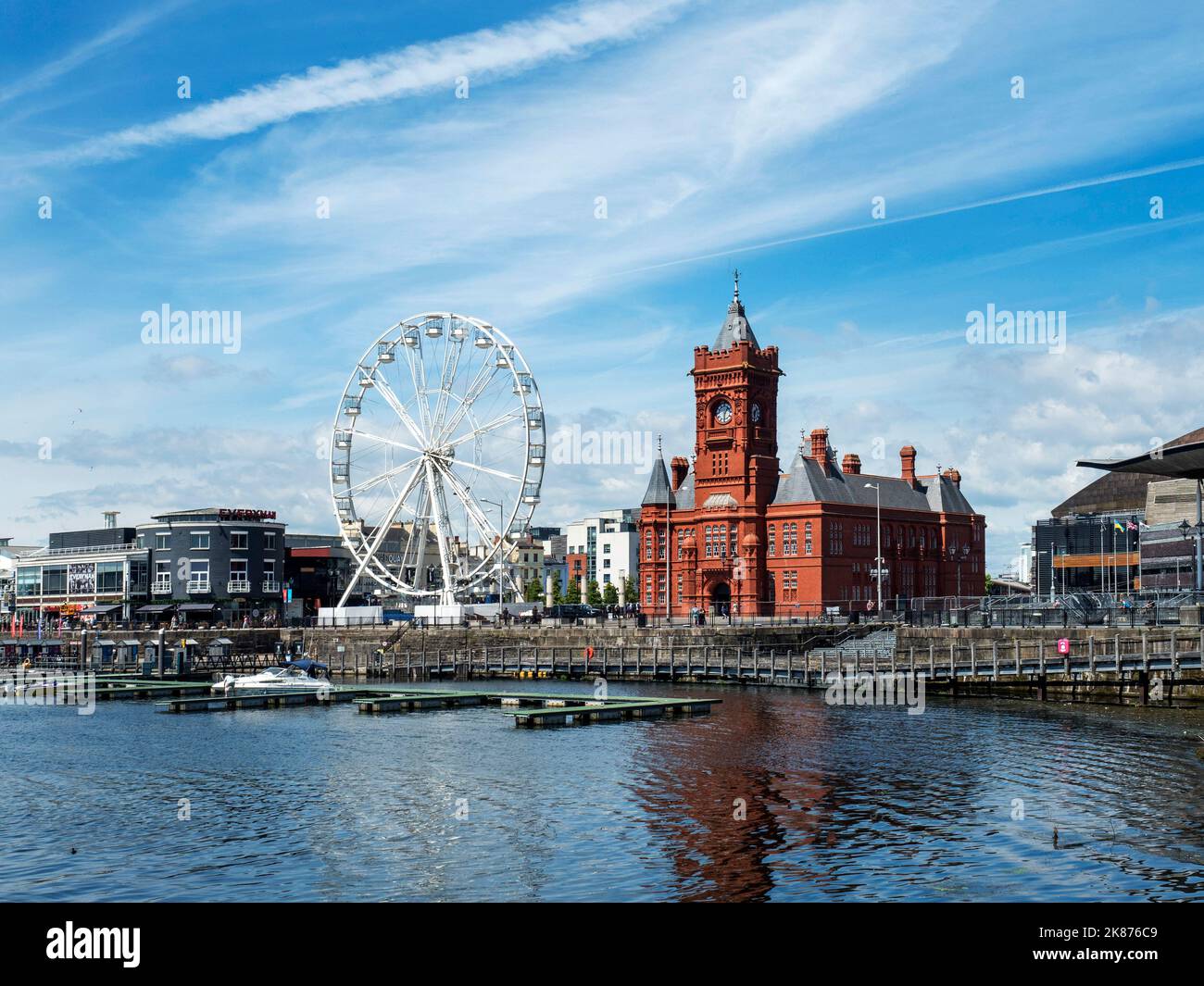 Pier Head Building a Cardiff Bay, Cardiff, Galles, Regno Unito, Europa Foto Stock