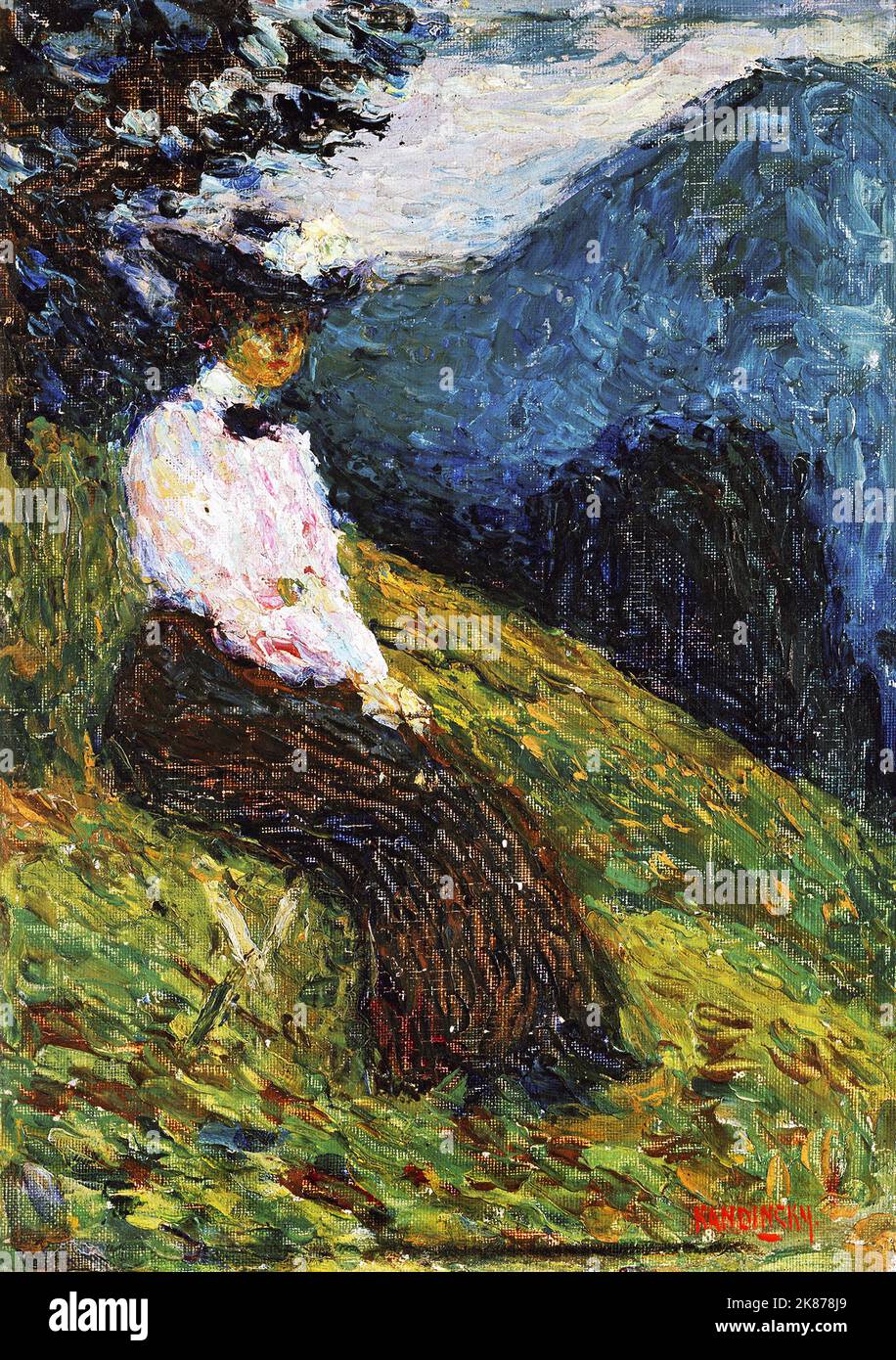 Gabriele Munter. Di Wassily Kandinsky 19002. Museo d'arte Lenbachhaus a Monaco di Baviera, Germania Foto Stock