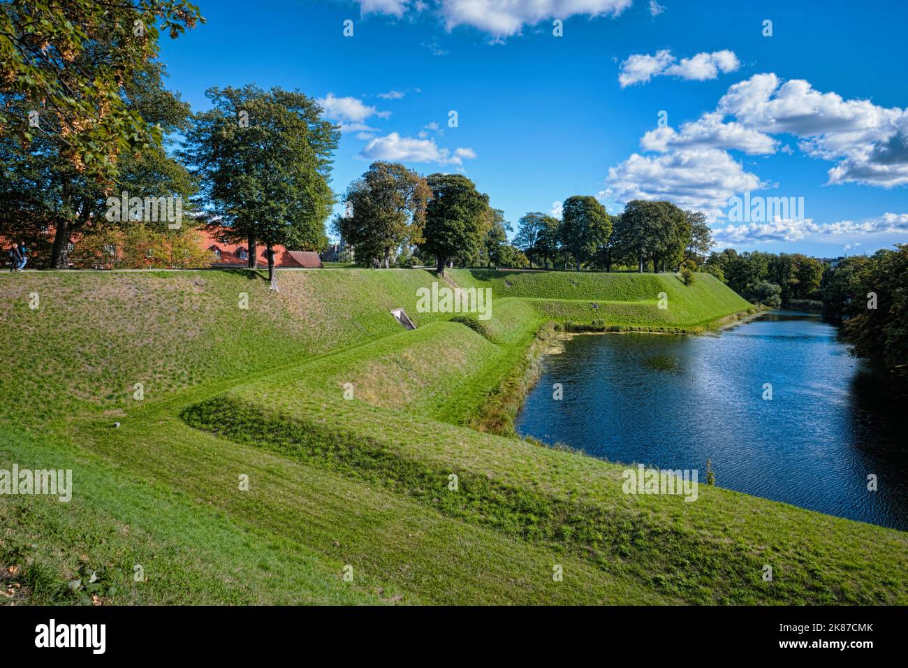 Copenaghen, Danimarca - Settembre 2022: Fossato della Cittadella di Kastellet Foto Stock